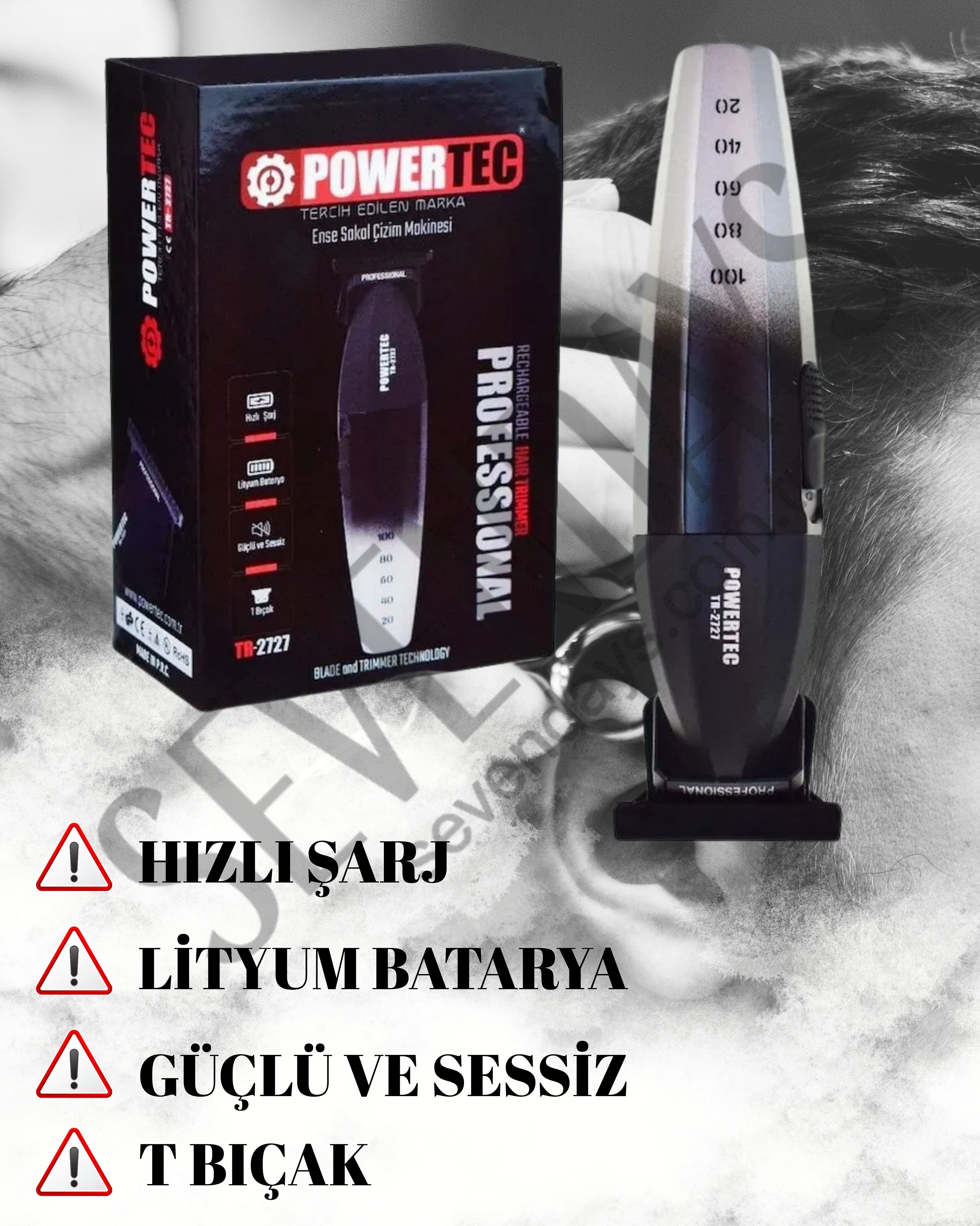 POWERTEC PROFESYONEL SAÇ&ENSE ÇİZİM MAKİNESİ TR-2727