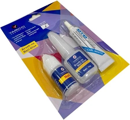 PROFESYONEL FIRÇALI TAKMA TIRNAK YAPIŞTIRICI 3 LÜ SET YRC-364