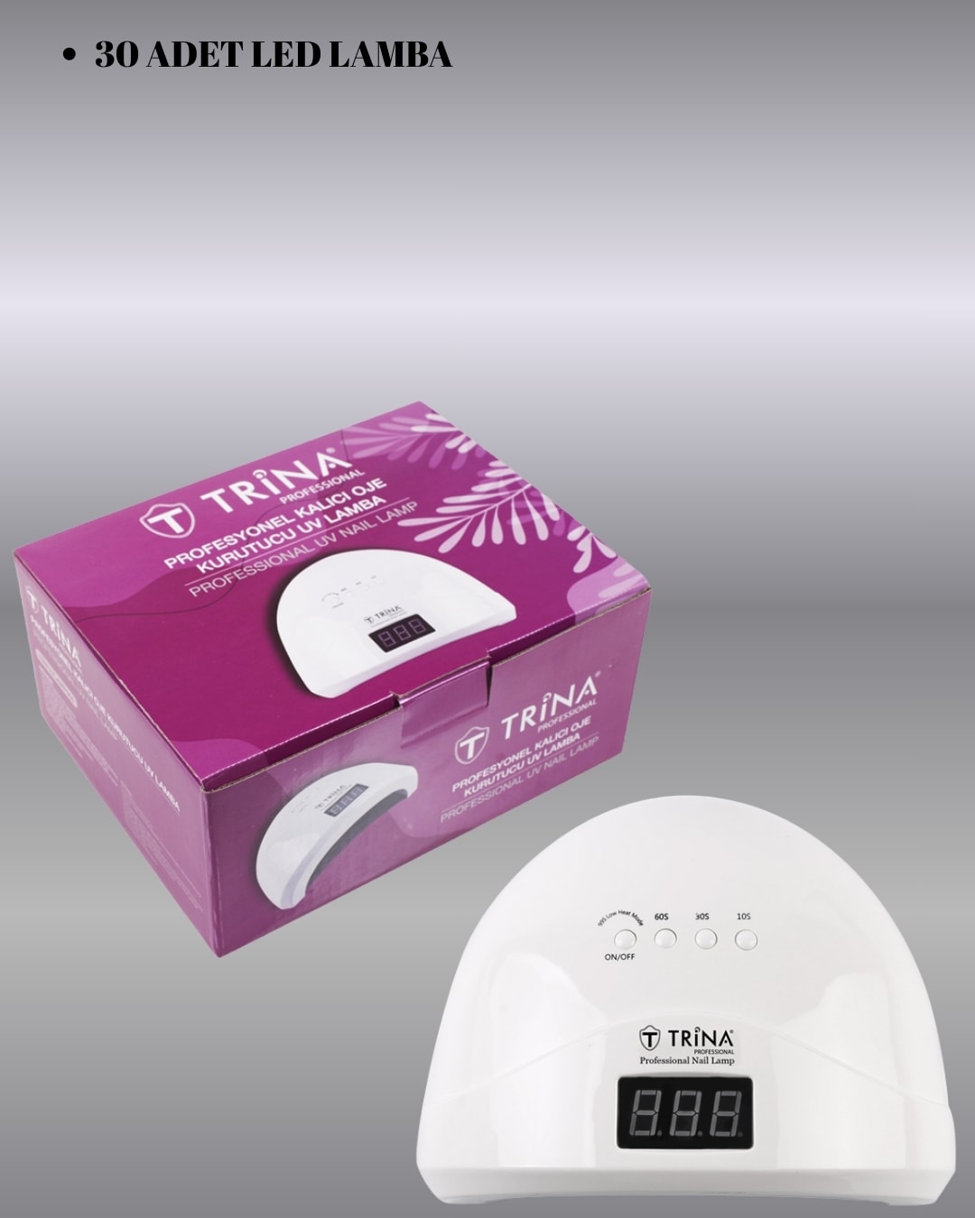 TRİNA PROFESYONEL KALICI OJE KURUTUCU UV LAMBA 005