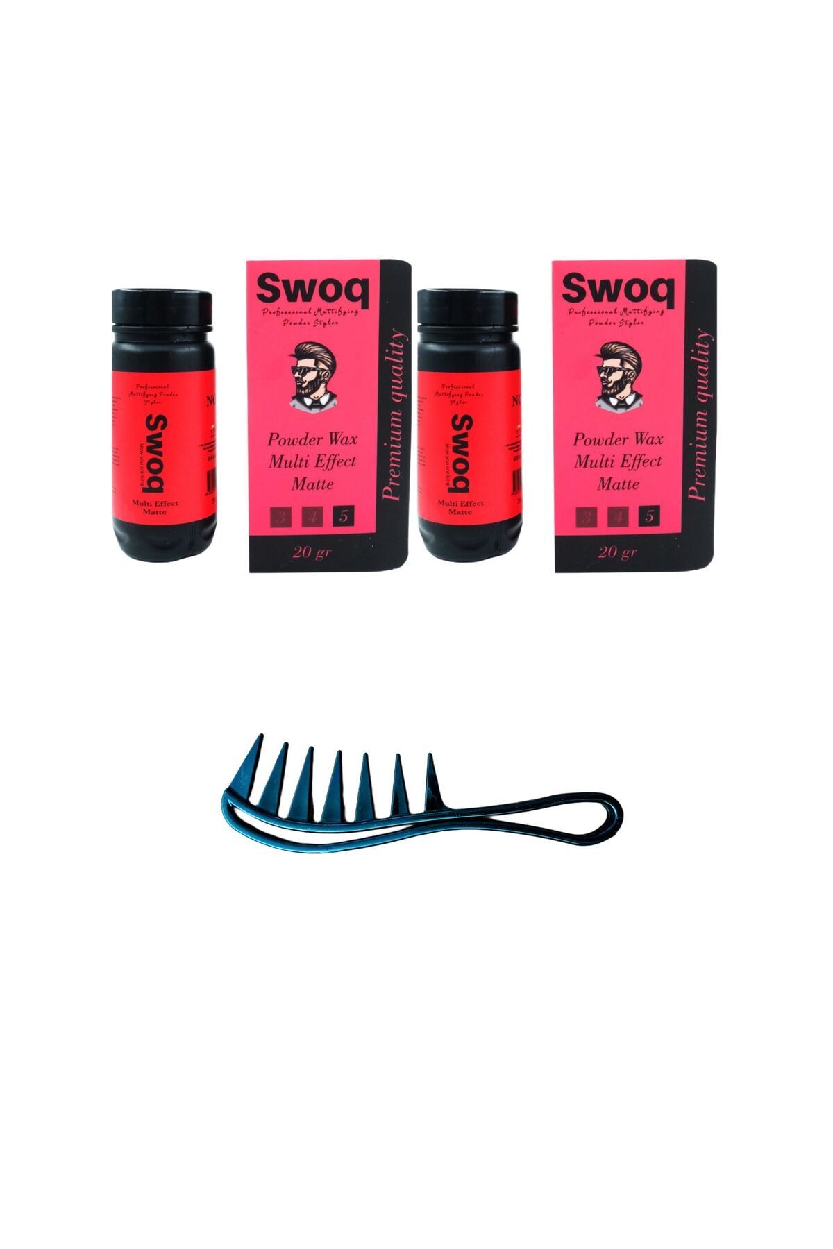 SAÇ ŞEKİLLENDİRİCİ PUDRA WAX NO:3 20GR X2 ADET & ŞEKİL TARAĞI