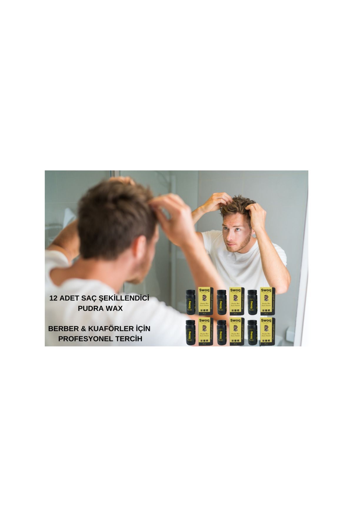 SAÇ ŞEKİLLENDİRİCİ PUDRA WAX NO:2 20GR BERBER & KUAFÖRLER İÇİN PROFESYONEL TERCİH X6 ADET