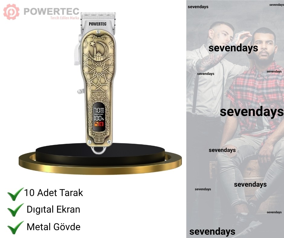 POWERTEC TR-6600 / PROFESYONEL SAÇ KESİM MAKİNESİ/TRAŞ MAKİNESİ