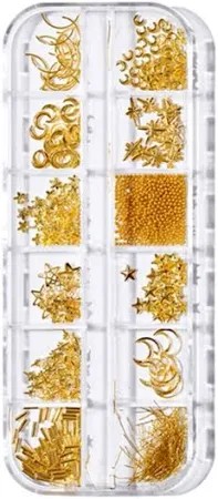PROFESYONEL METAL CHARM TIRNAK SÜSLEME GOLD SİLVER YRC-92