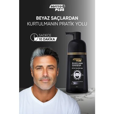 SOFTTO PLUS BLACK HAİR BOYA ŞAMPUAN 350 ML ( SİYAH PİGMENTLİ BOYA ŞAMPUAN)