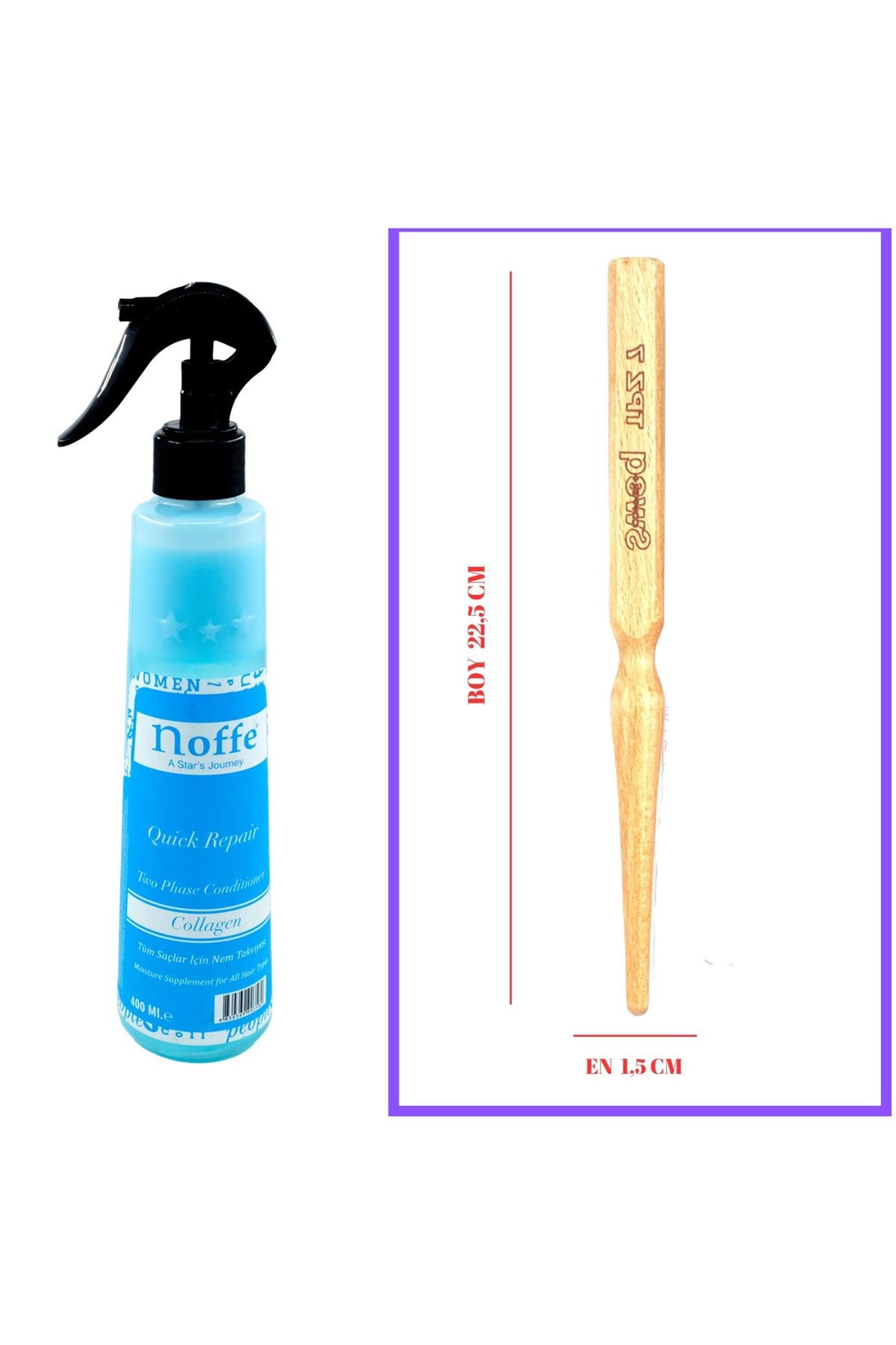 TPZ7 PROFESYONEL TOPUZ FIRÇASI & COLLAGEN FÖN SUYU 400ML