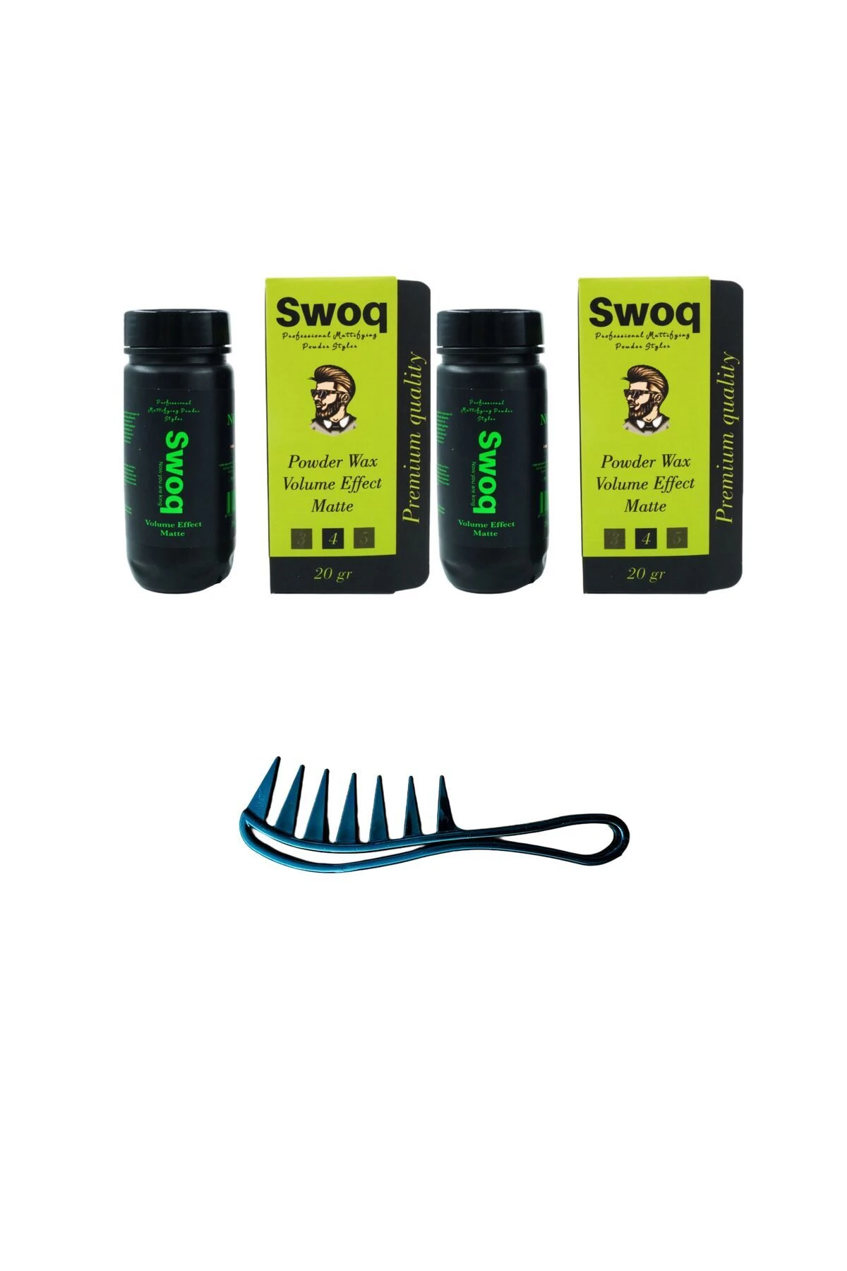 SAÇ ŞEKİLLENDİRİCİ PUDRA WAX NO:1 20GR X2 ADET & ŞEKİL TARAĞI