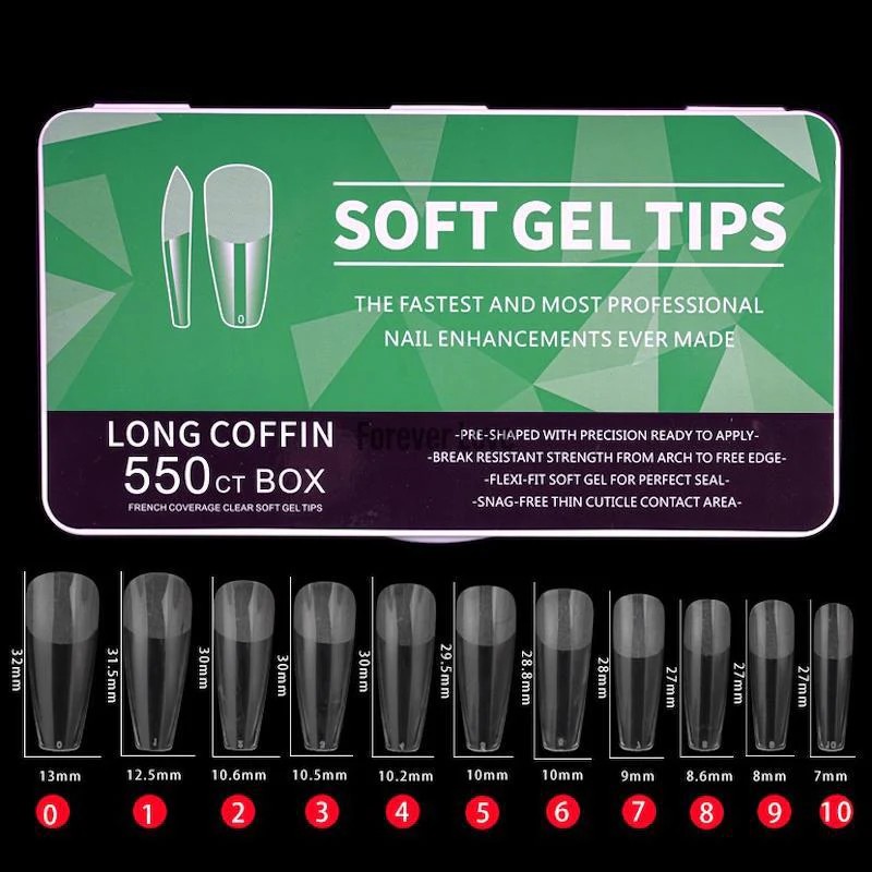 SOFT GEL TİPS  LONG COFFIN YRC-248