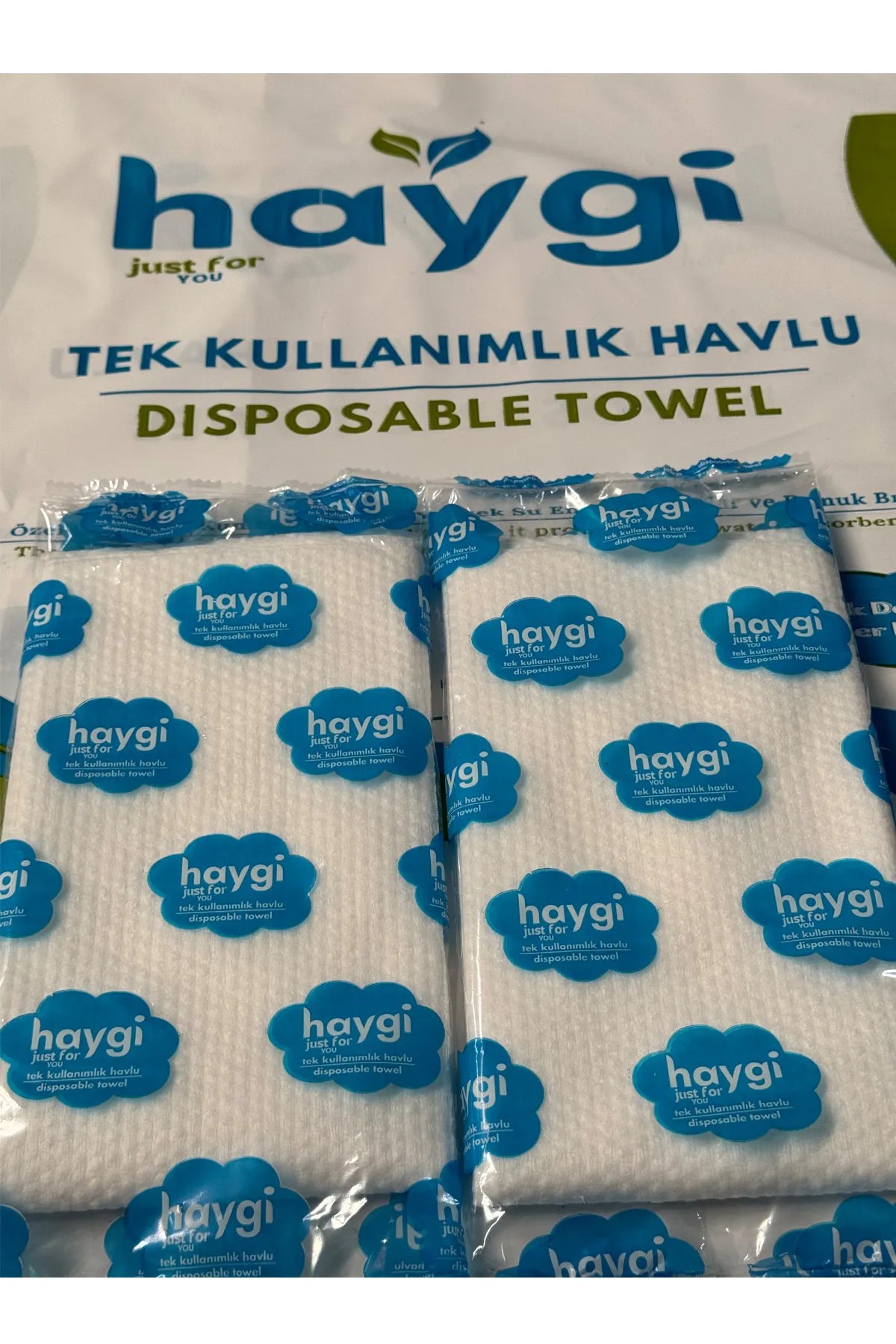 100'LÜ TEK TEK POŞETLİ DOKULU KULLAN AT HAVLU