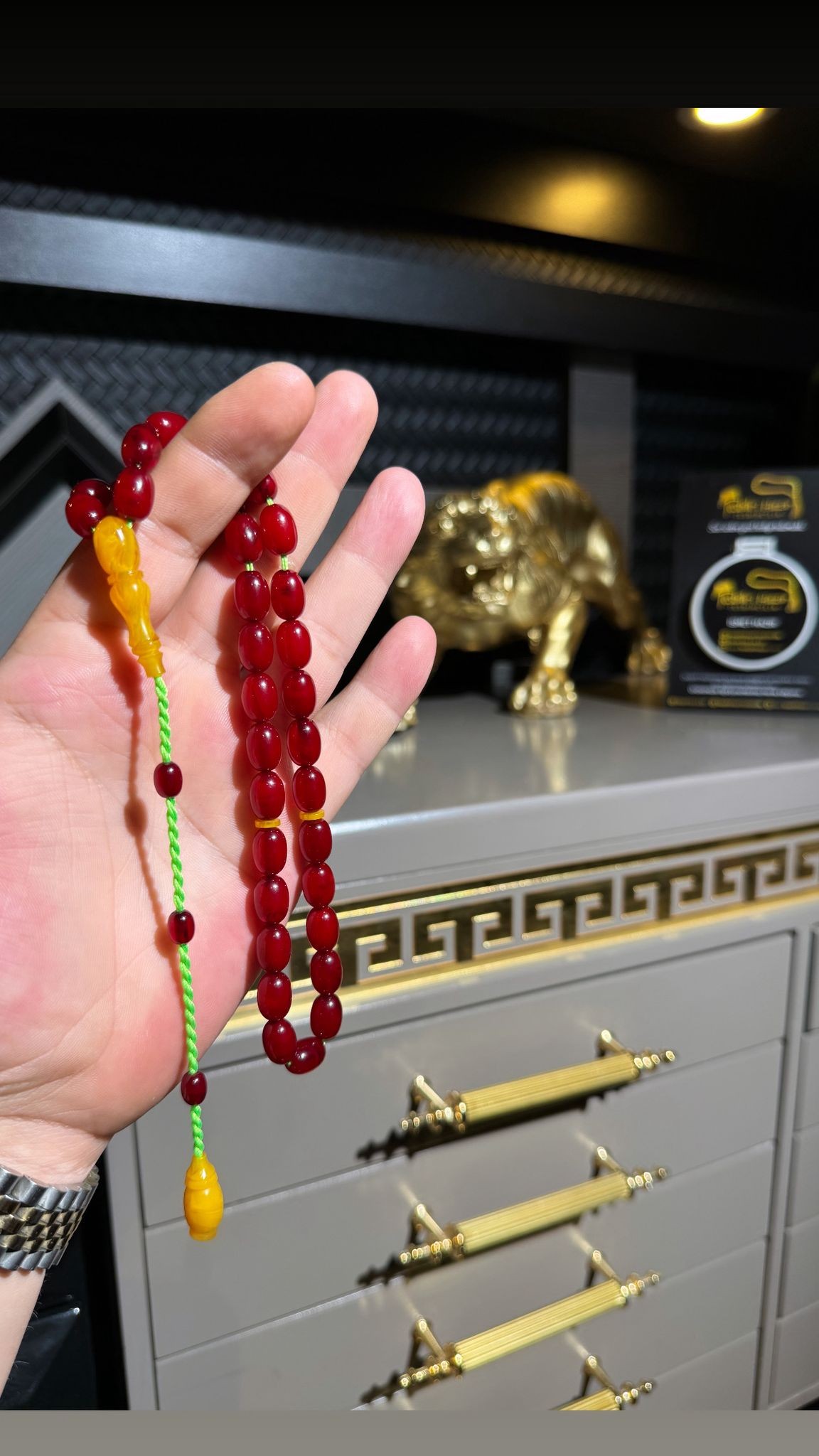 HAVŞA DERİM OSMANLIDAN FARKISZ OSMANLI BENZETME KOLEKSİYONLUK SIKMA KERHİBAR TESBİH SİSTEMLİ PÜSKÜL 