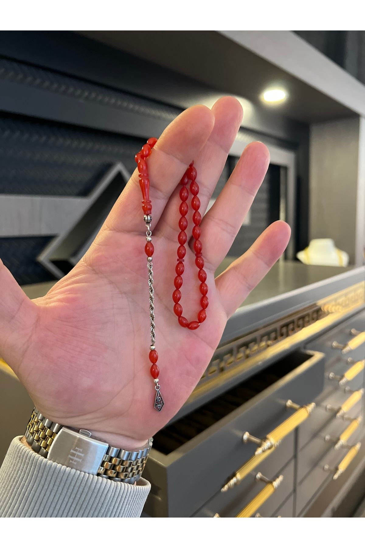 Bilekboy Tek Üretim Çektik Renk alıcak çekim harikası Özel renk Sıkma Kehribar 925 Ayar Gümüş püskül