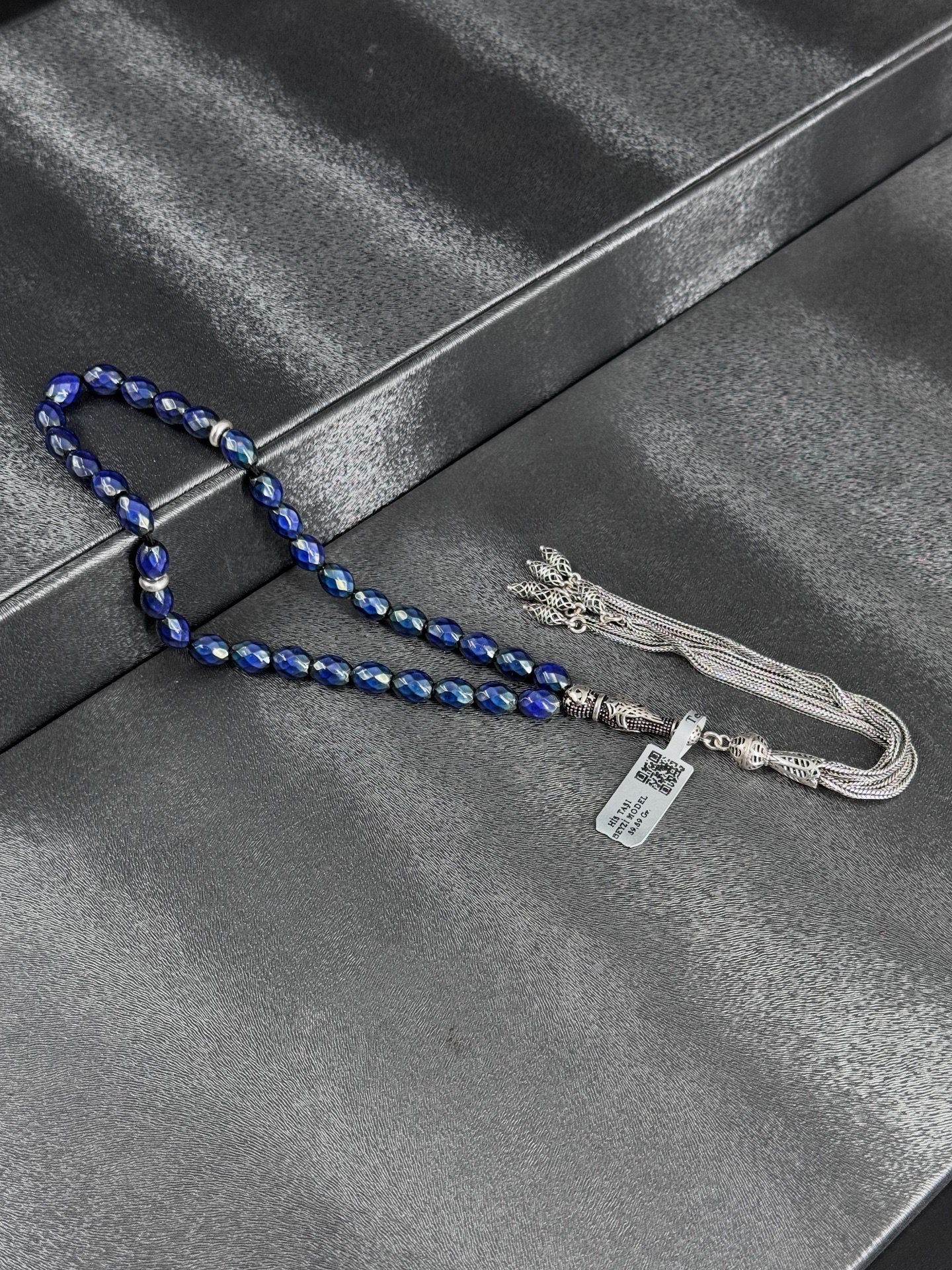 Bilekboy His Taşı Tesbih 925K Gümüş Uzun Saçaklı Özel Tasarım Püskül İle Muazzam Bir Eser