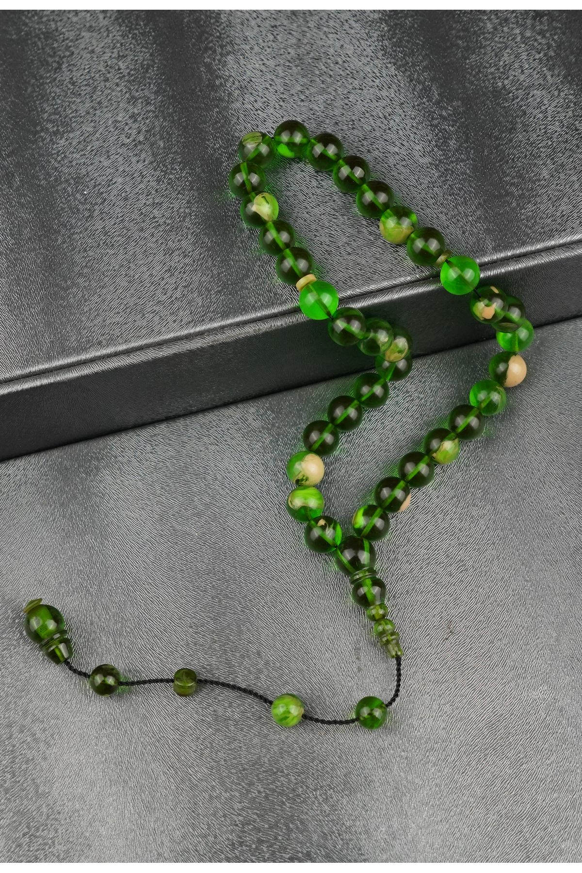 Hareli Sıkma Kehribar Tesbih Usta İmzalı Sistemli Püskül