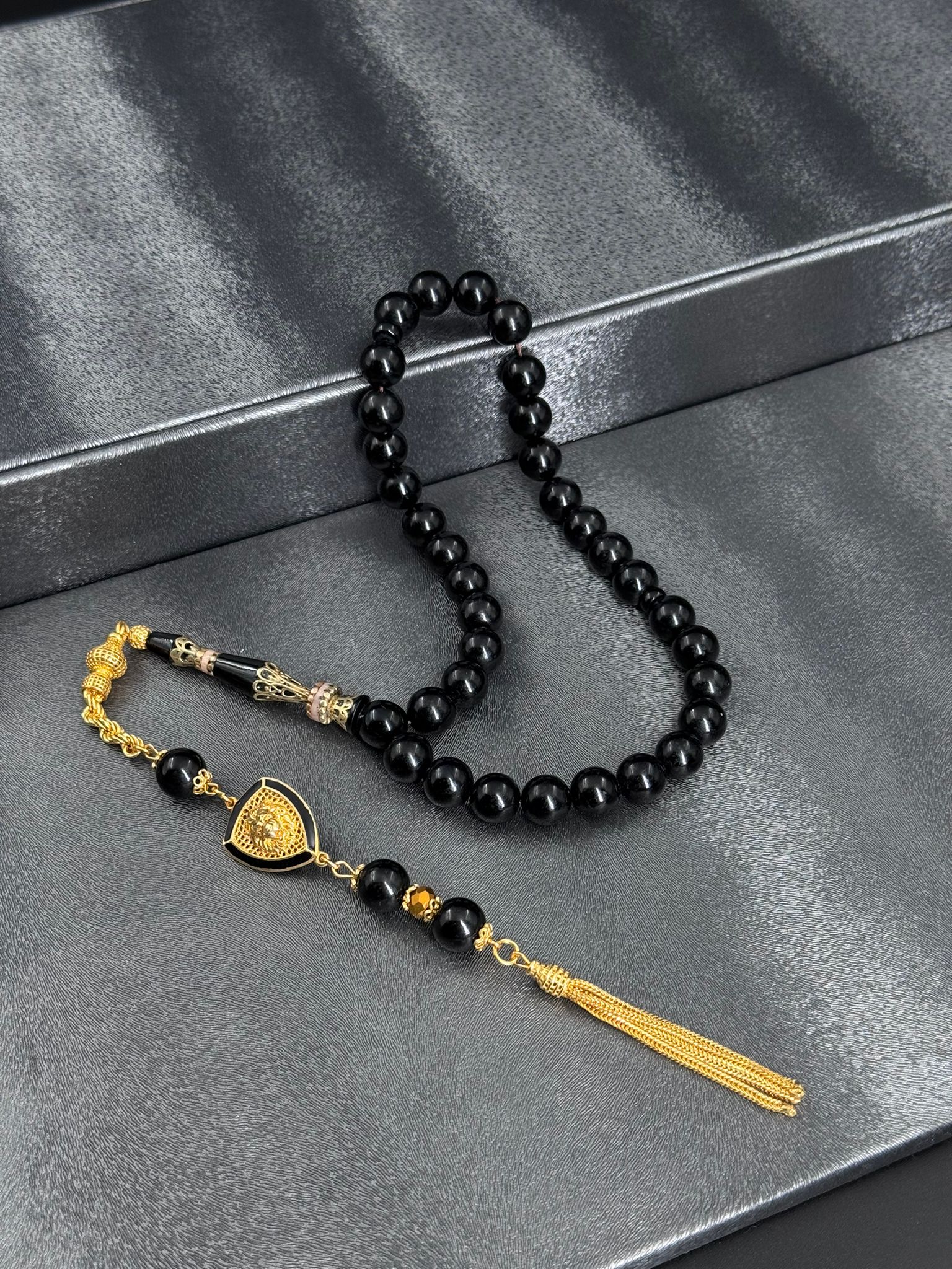 KARA ELMAS ERZURUM OLTU TESBİH TAŞI AĞIR ÖZEL TASARIM PÜSKÜL