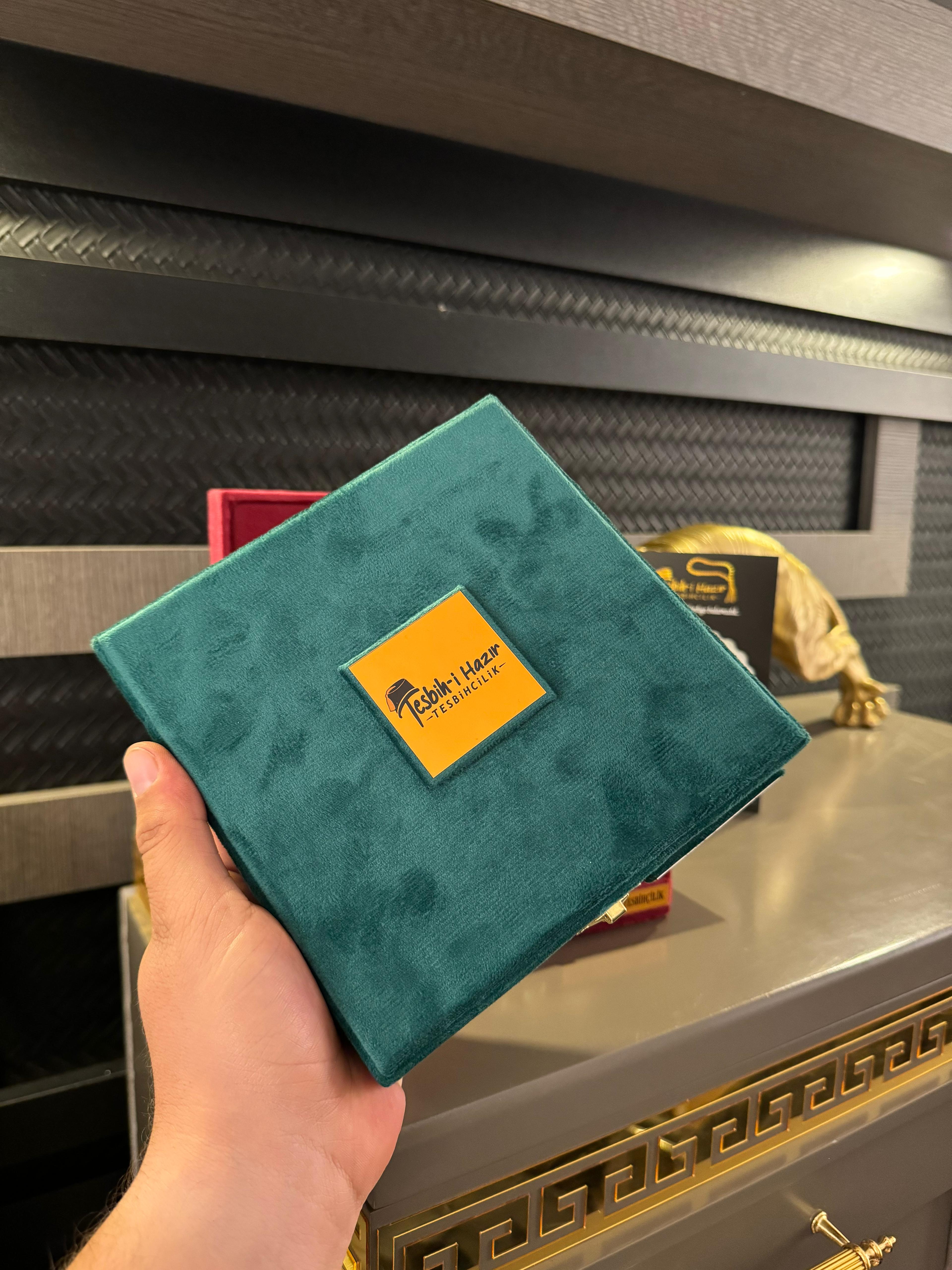 Osmanlı Benzetme Hareli Sıkma Kehribar Tesbih 22K Özel Tasarım Altın Kaplama Püskül 