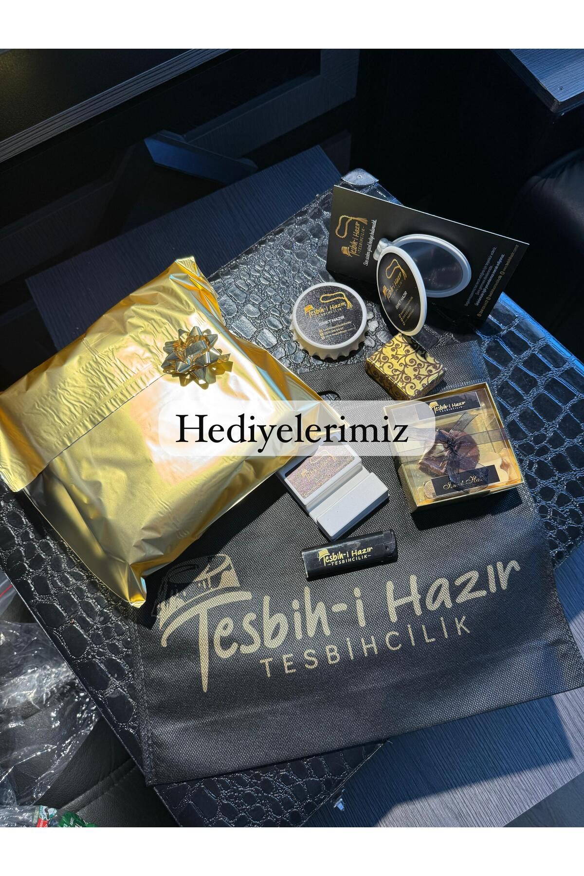 ATEŞ KEHRİBAR TESBİH 14K ALTIN KAPLAMA ÖZEL TASARIM PÜSKÜLLÜ