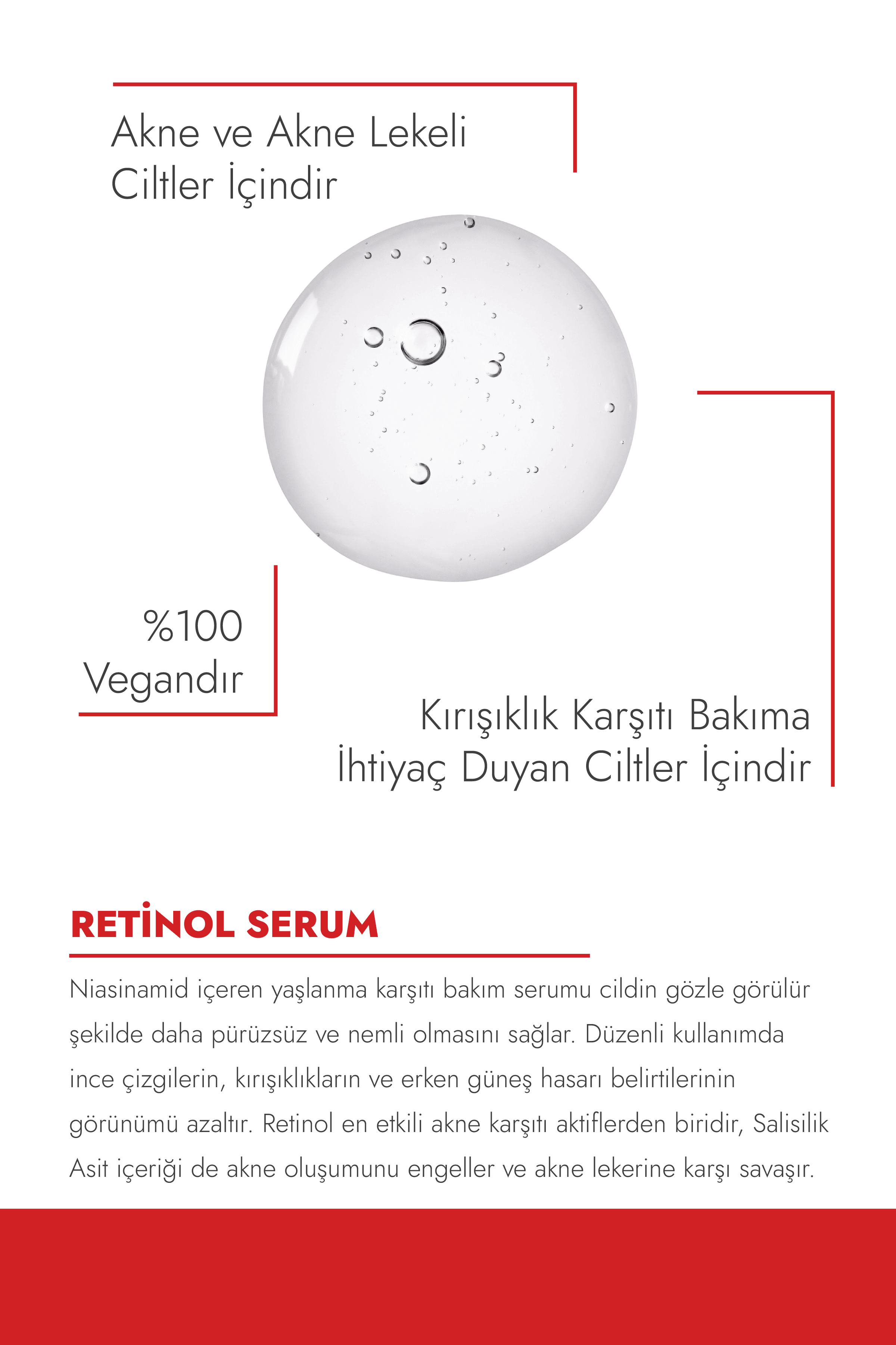 Retinol Serum, 20ml - Retinol ve B3 İçerikli Yaşlanma Karşıtı