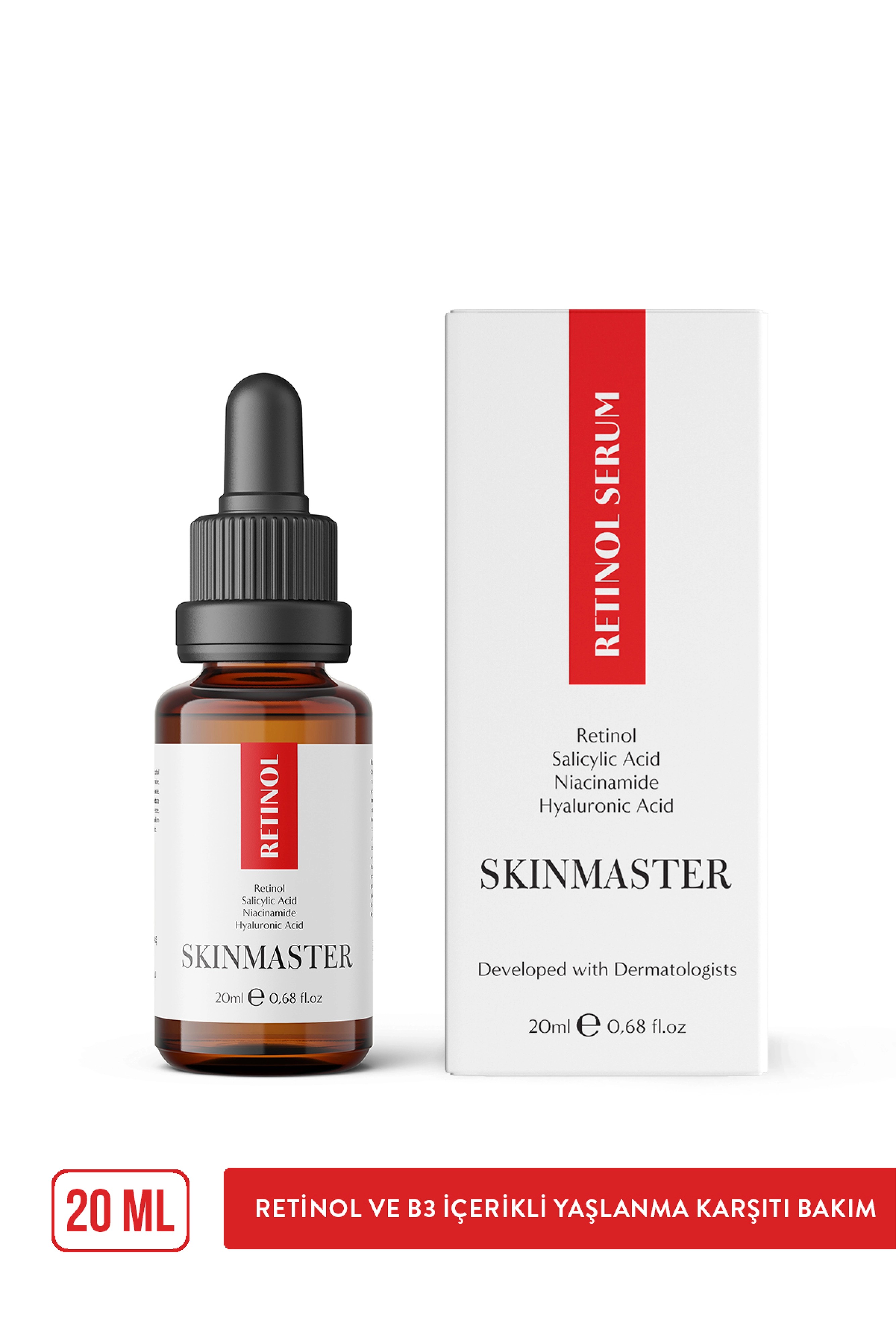 Retinol Serum, 20ml - Retinol ve B3 İçerikli Yaşlanma Karşıtı