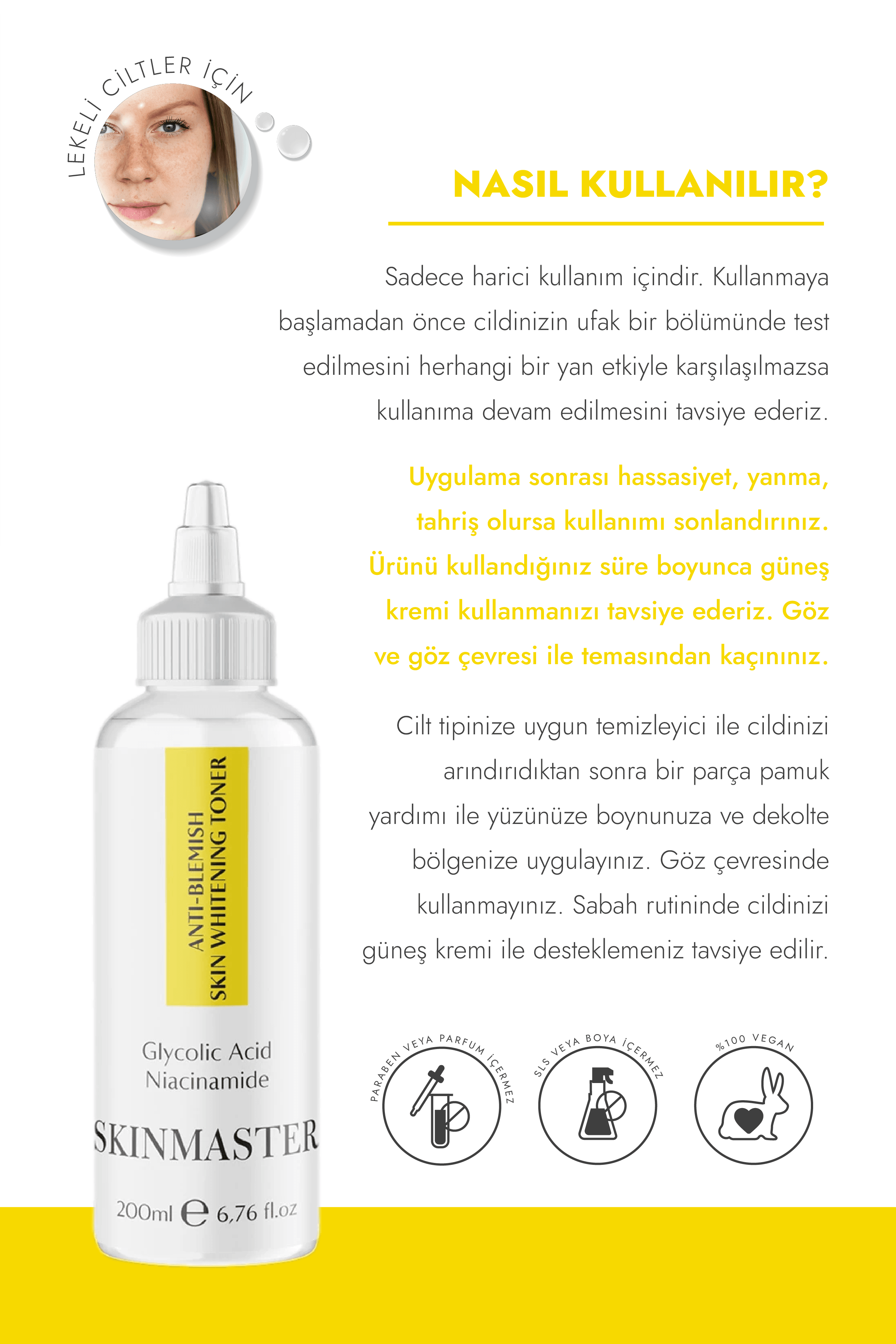 Leke Karşıtı ve Cilt Tonu Eşitlemeye Yardımcı Tonik, 200ml