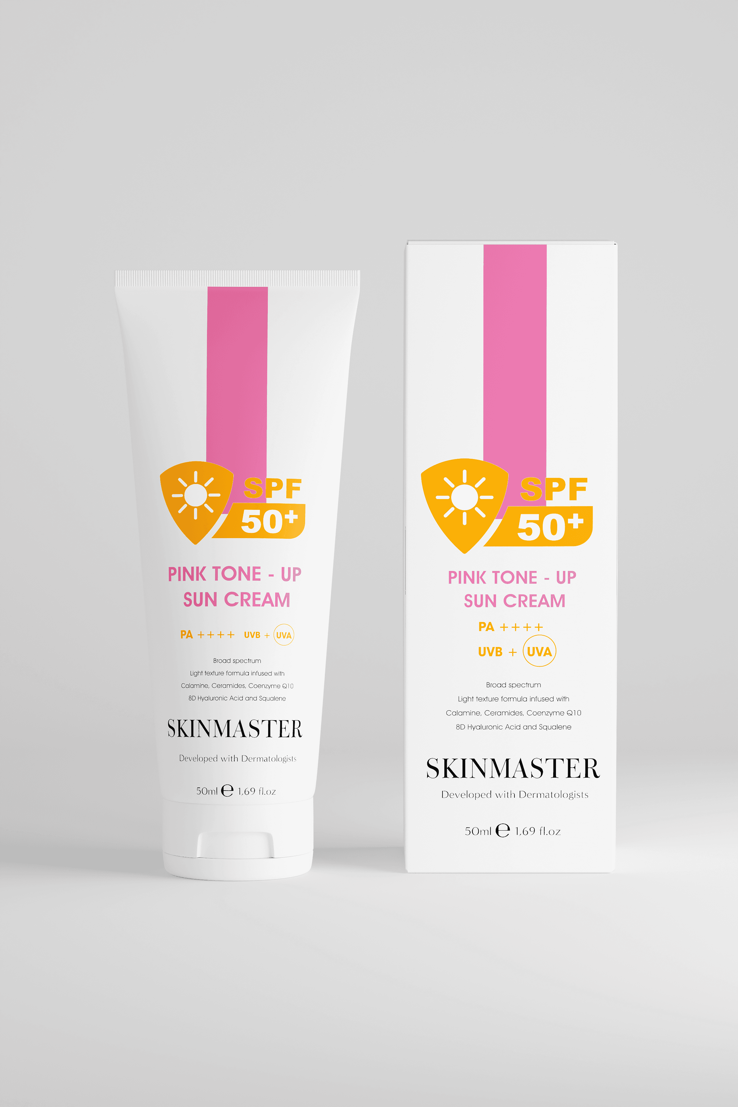 SPF 50+ Pembe Ton Eşitleyici Güneş Kremi, 50ml - Aydınlatıcı, Tüm Cilt Tipleri İçin