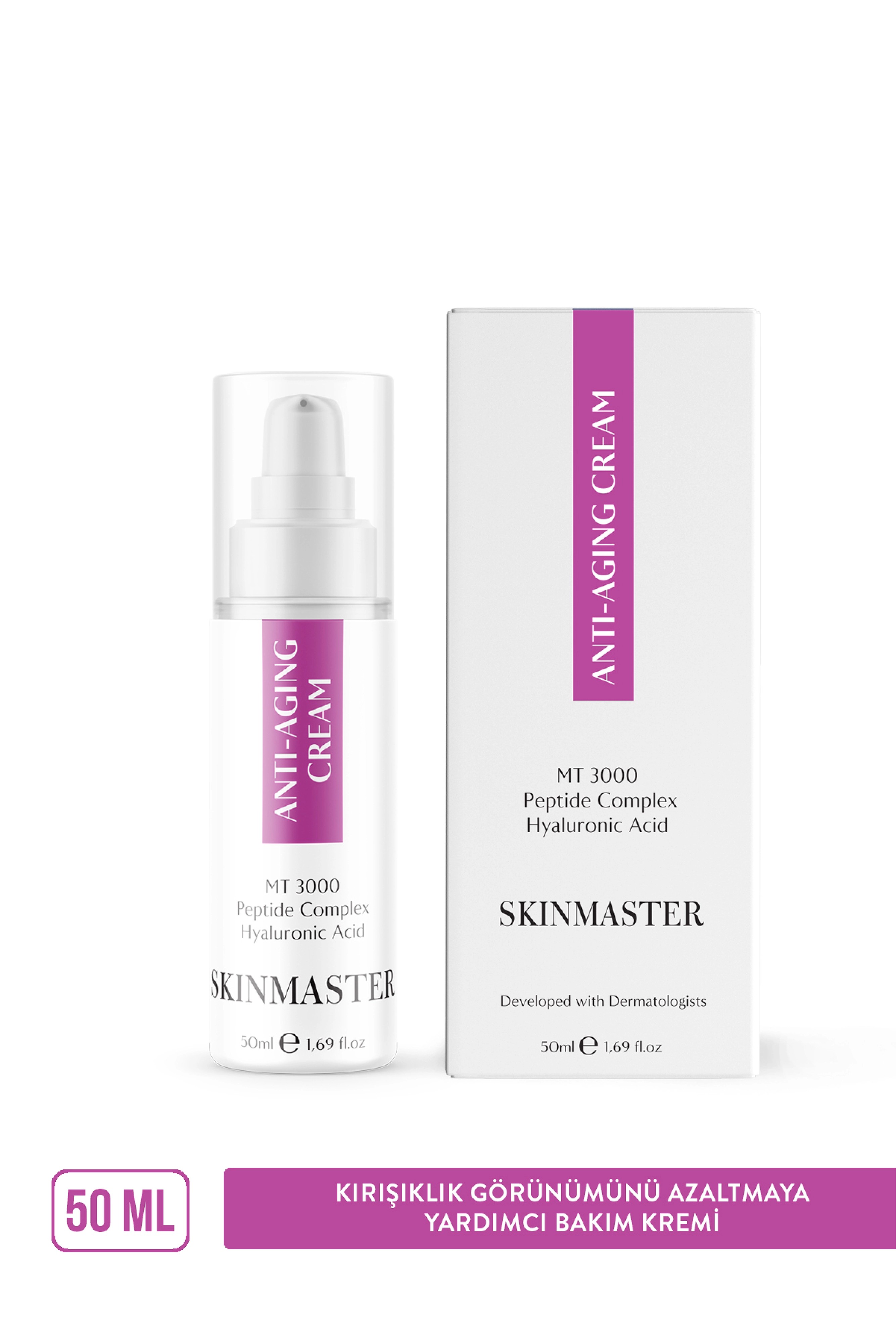 Yaşlanma Karşıtı Bakım Kremi, 50ml - Kırışıklık Önleyici Peptit İçerikli Anti-Aging