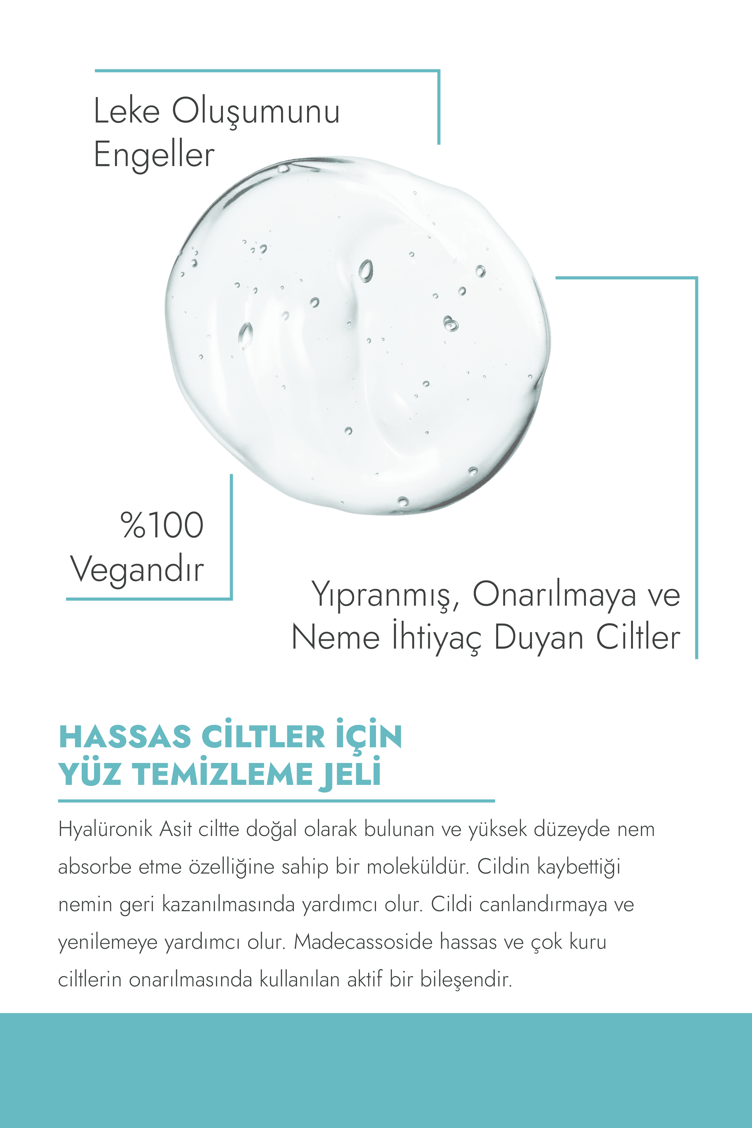 Hassas Ciltler İçin Yüz Temizleme Jeli, 200ml - Yatıştırıcı ve Onarıcı