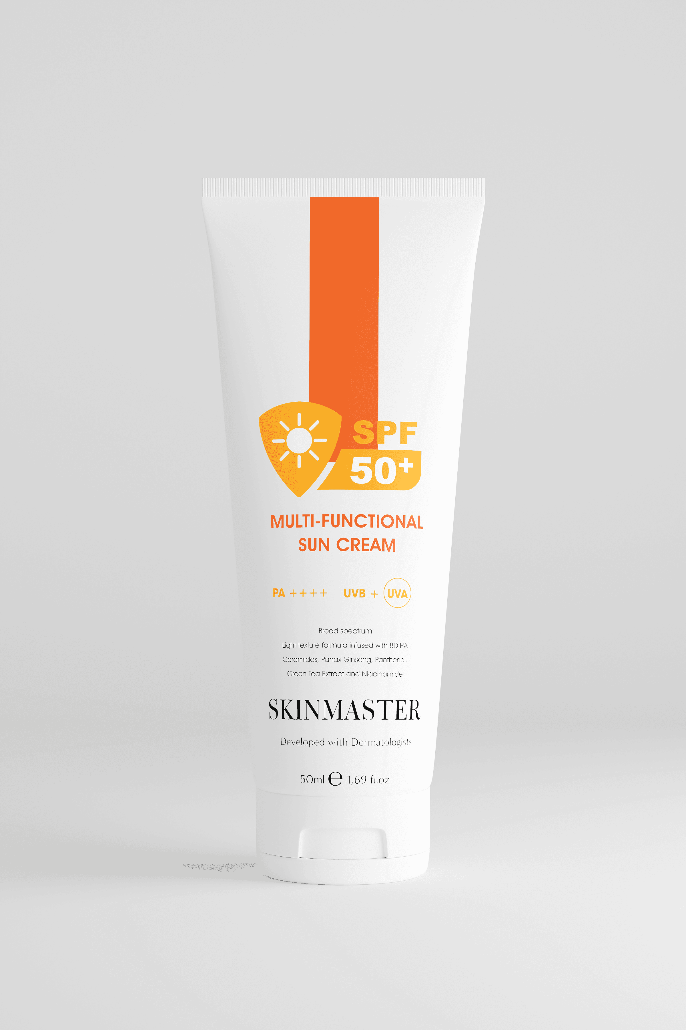 SPF 50+ Çok Fonksiyonlu Güneş Kremi, 50ml - Nemlendirici ve Bariyer Onarıcı, Yeni Nesil Filtre