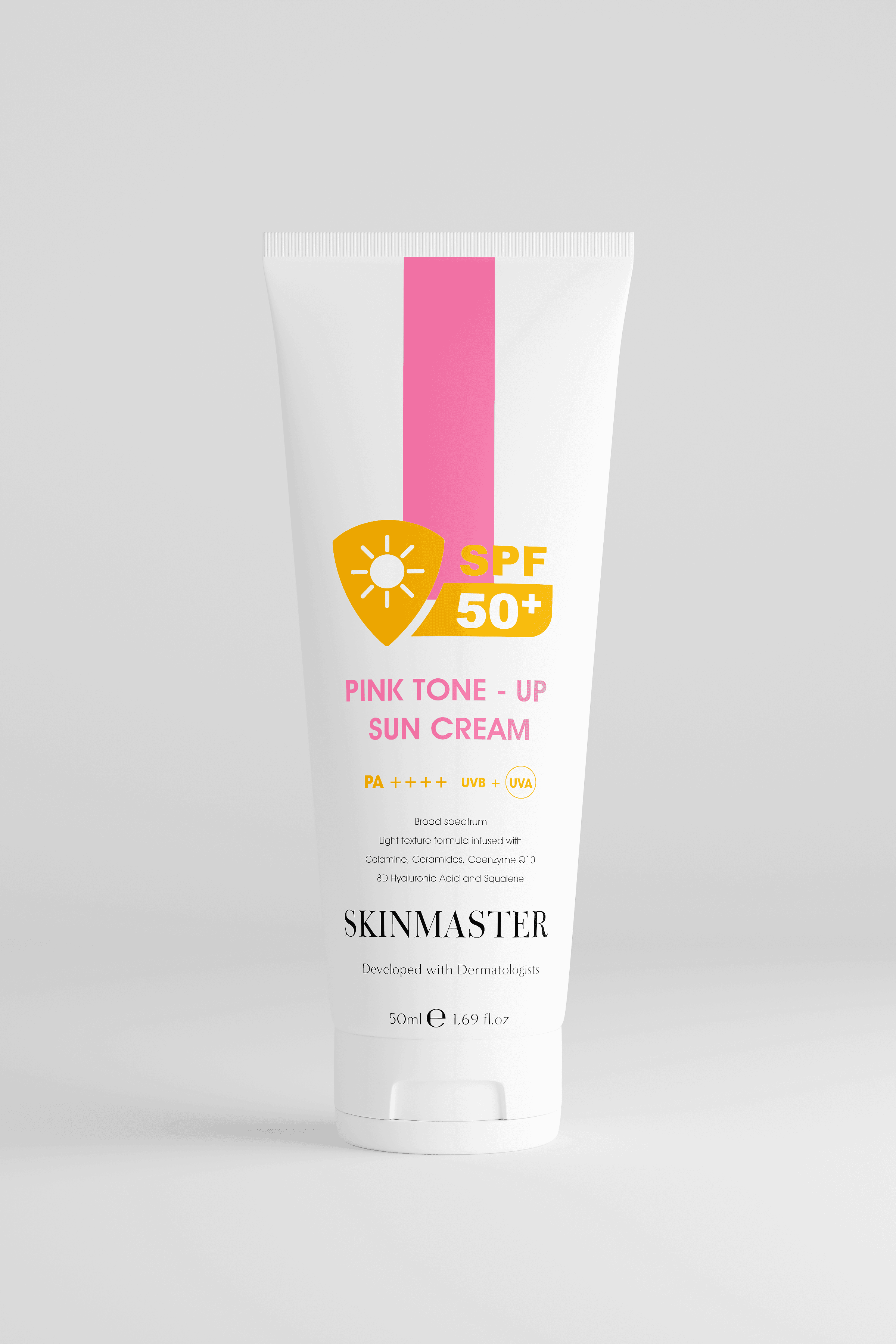 SPF 50+ Pembe Ton Eşitleyici Güneş Kremi, 50ml - Aydınlatıcı, Tüm Cilt Tipleri İçin