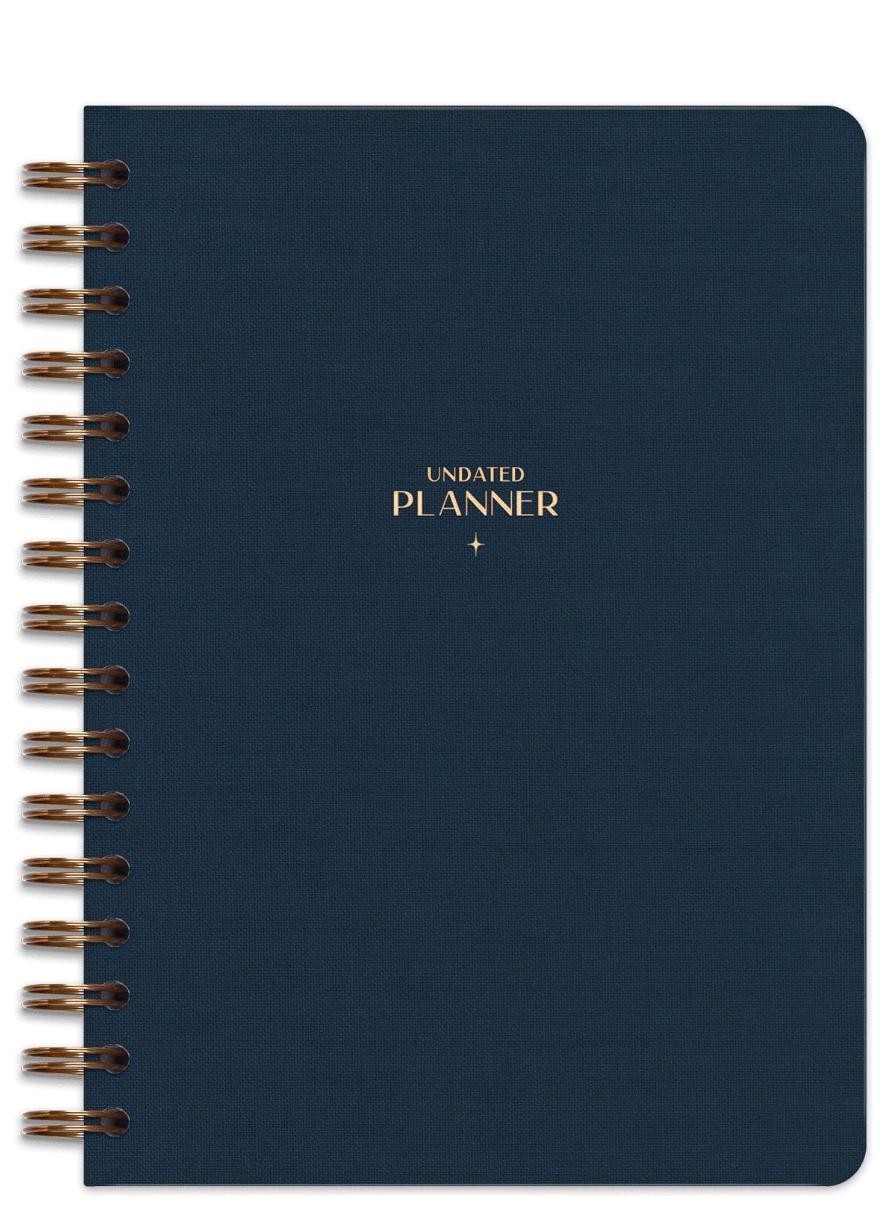 Matt Notebook A5 Spiralli Keten Süresiz Planlayıcı Ajanda Lacivert