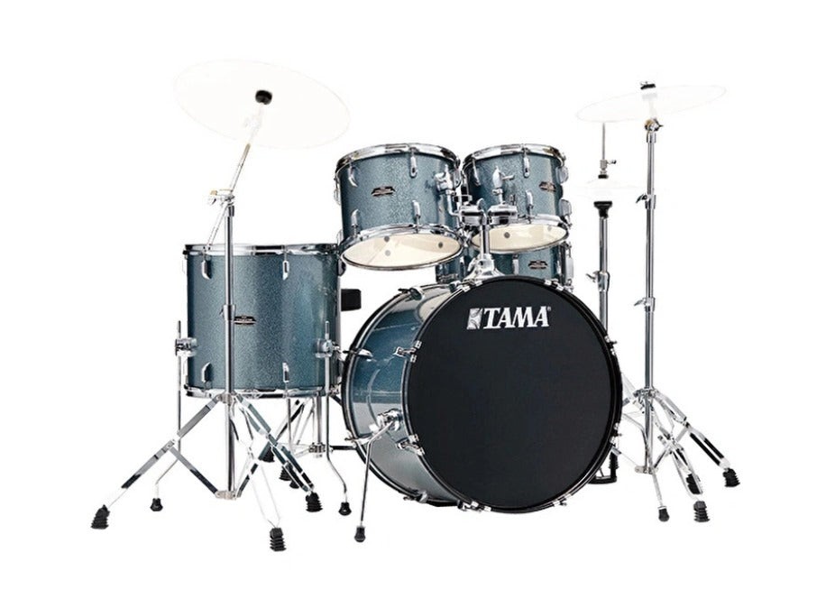 TAMA ST50H6-SEM Stagestar Sea Blue Mist 5 Parça (20B/10T/12T/14F/14S) Aksamlı Akustik Davul Seti - Mavi