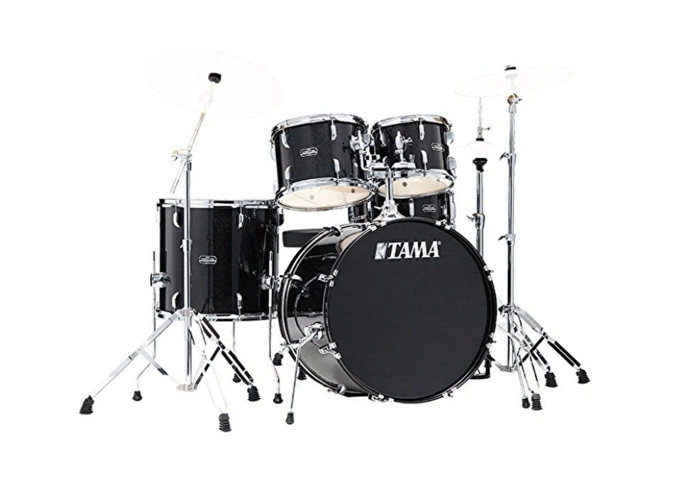 TAMA ST50H6-SEM Stagestar Sea Blue Mist 5 Parça (20B/10T/12T/14F/14S) Aksamlı Akustik Davul Seti - Siyah