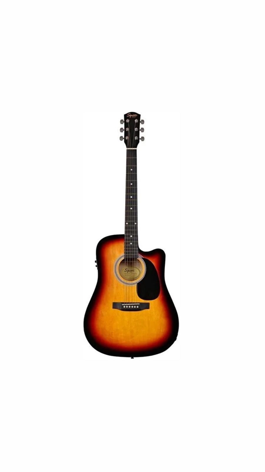 Squier SA-105CE Dreadnought Cutaway Sunburst Elektro Akustik Gitar