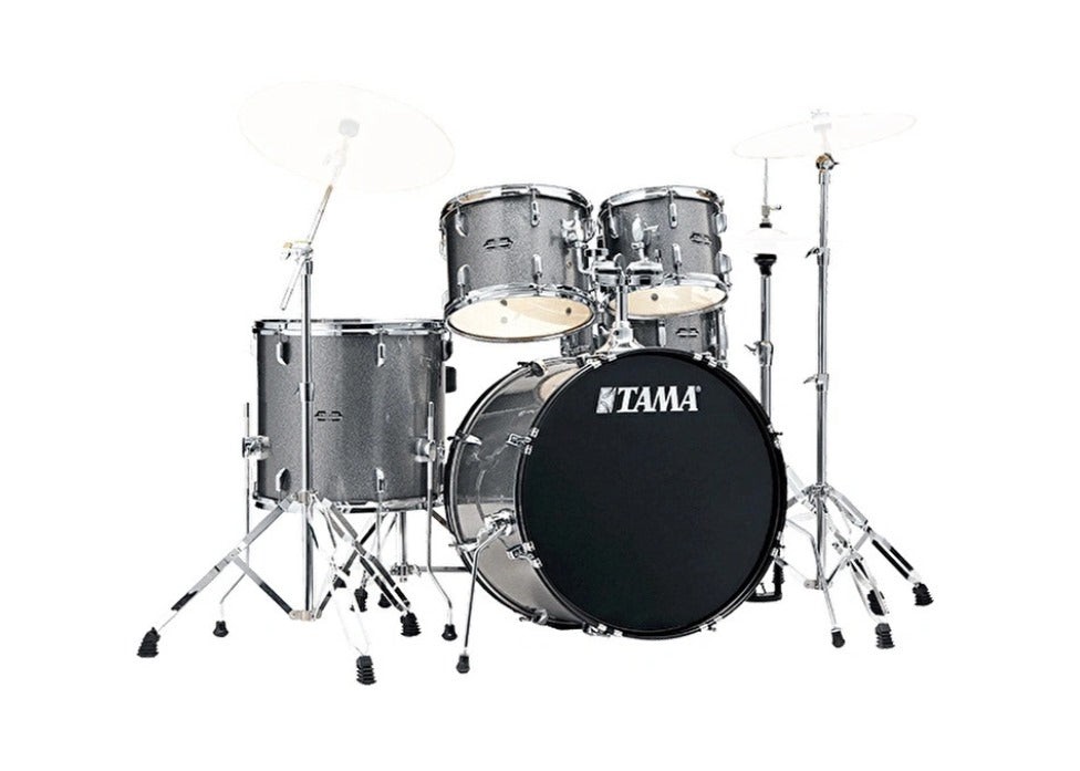 TAMA ST50H6-SEM Stagestar Sea Blue Mist 5 Parça (20B/10T/12T/14F/14S) Aksamlı Akustik Davul Seti - Gri