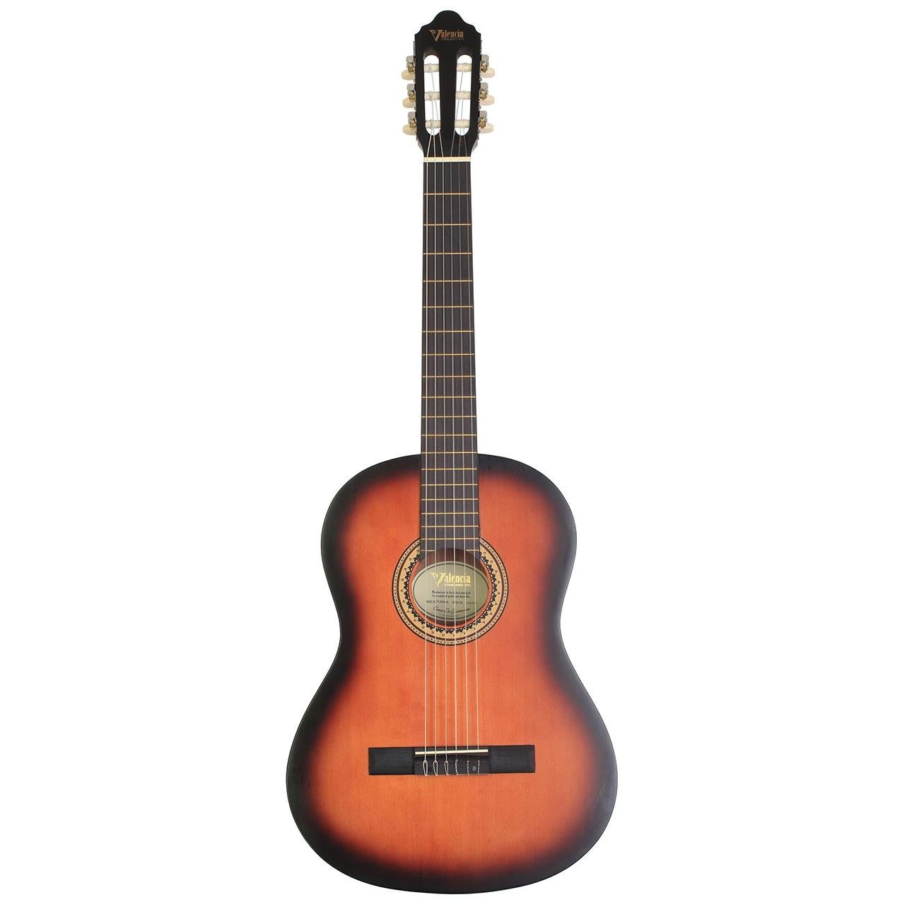 VALENCIA VC204CSB KLASİK GİTAR, 4/4, SUNBURST MAT