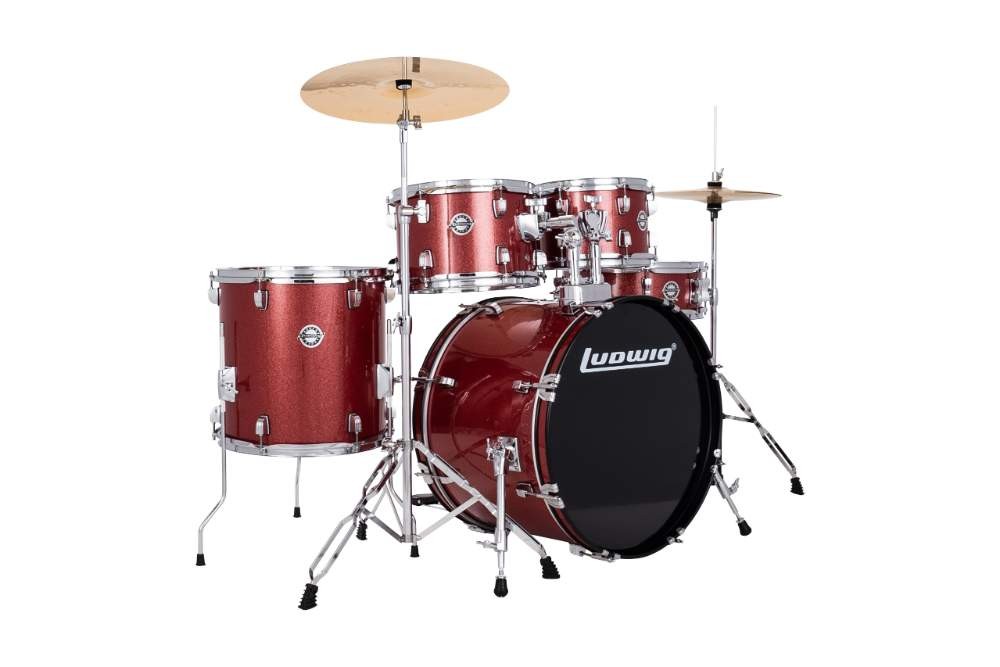 Ludwig Accent Fuse Sparkle Akustik Davul Seti - Kırmızı