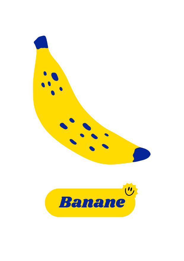 Happy Banana Dijital Poster