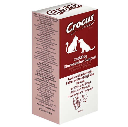  Crocus Kedi ve köpek Glukozamin eklem ve Kas Desteği Yem Katkısı 100 ML
