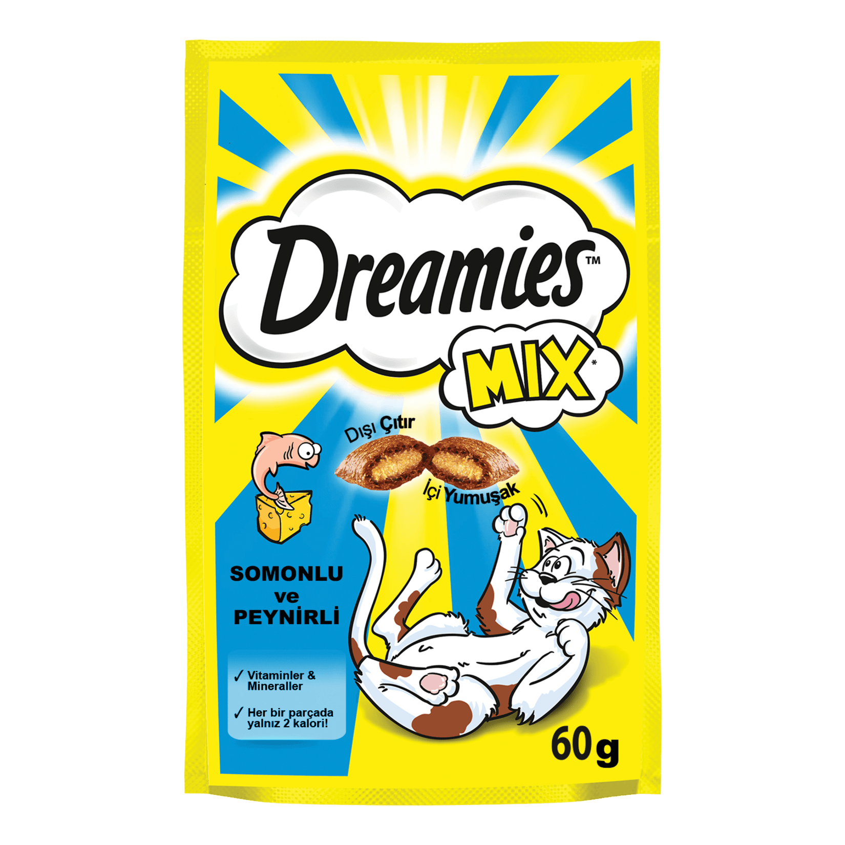 Dreamies Somonlu ve Peynirli Kedi Ödül Maması 60 G