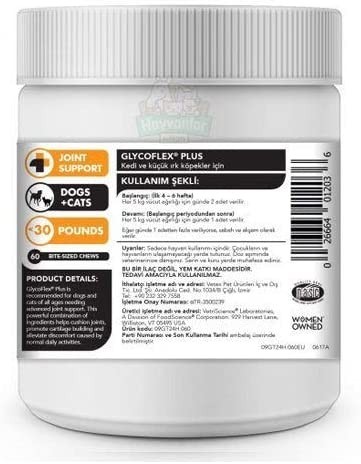 Vetri Science Glyco Flex Plus Köpek Kedi Eklem Destekleyici 60 Tablet