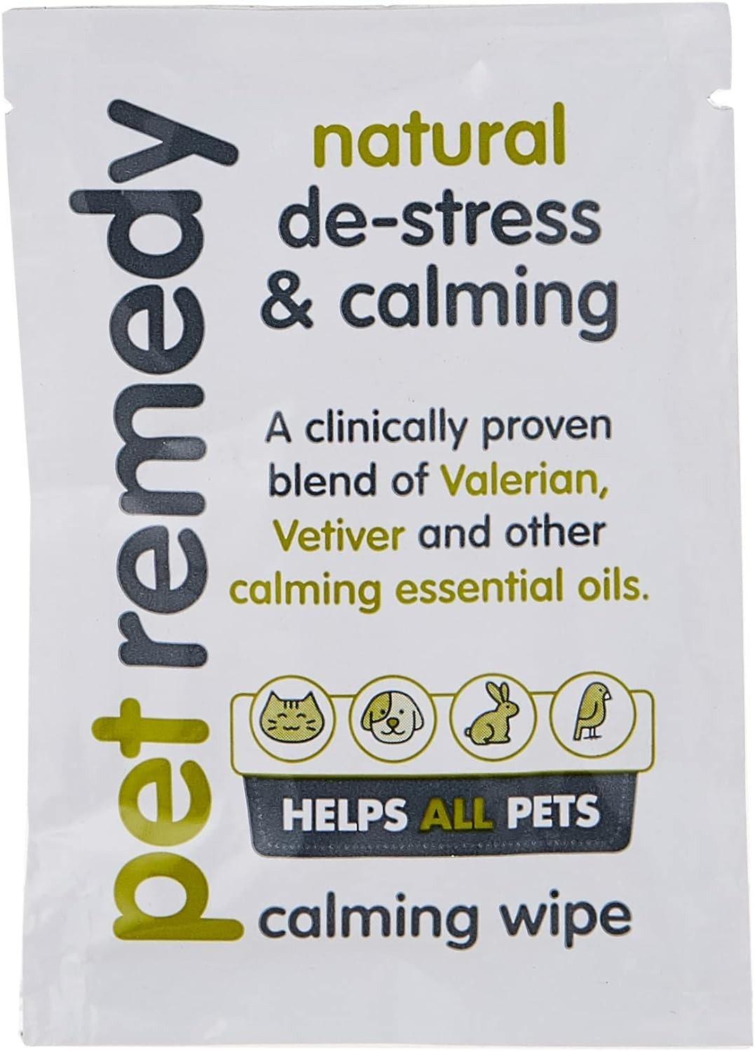 Pet Remedy Kediler ve Köpekler için Doğal Stres ve Sakinleştirici Mendiller 12'li Paket
