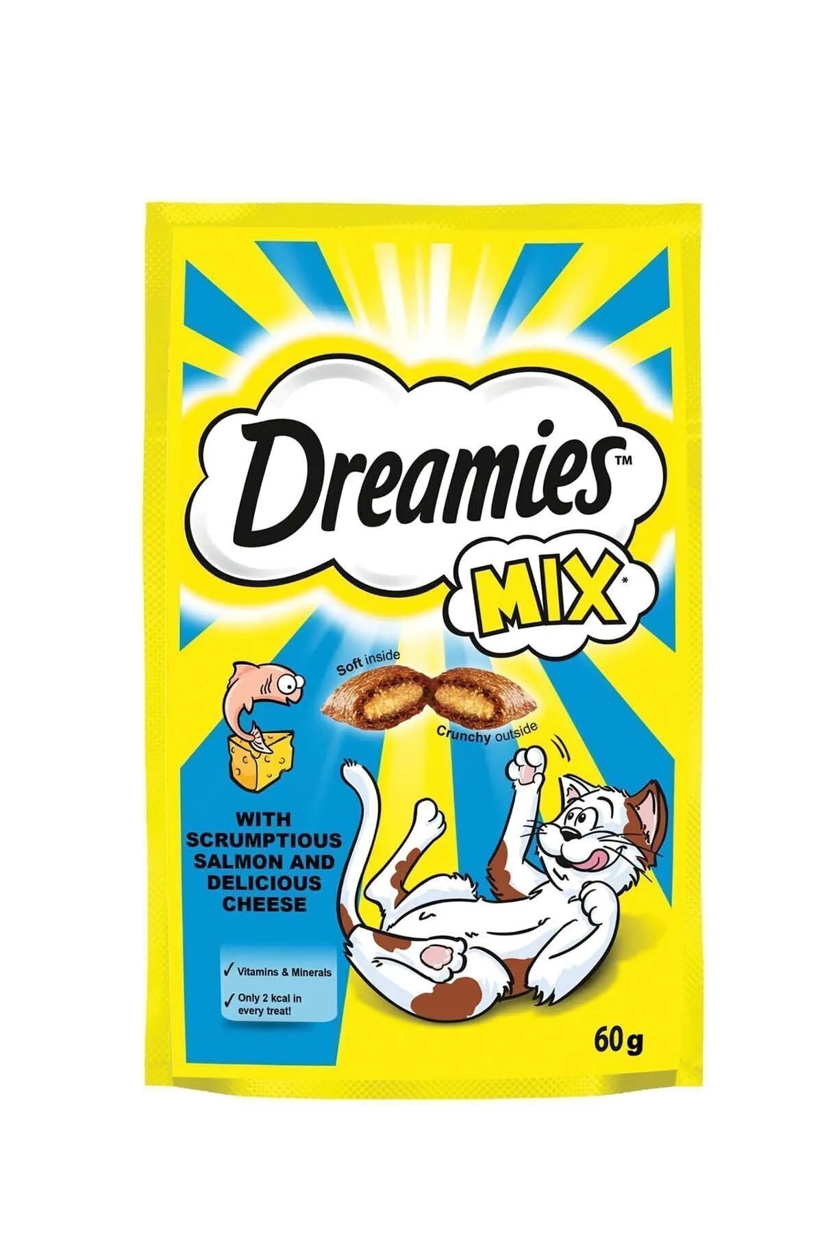  Dreamies Mix İçi Dolgulu Somonlu ve Peynirli Kedi Ödülü 60 gr