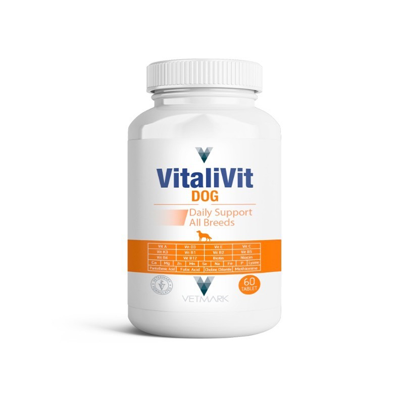VETMARK VİTALİVİT DOG Köpekler için Günlük Vitamin Takviye 60 TAB.