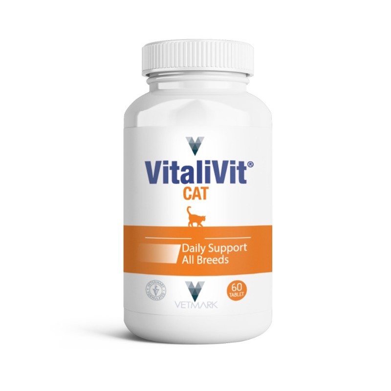VETMARK VİTALİVİT CAT Kediler için Günlük Vitamin Takviyesi 60 TAB.