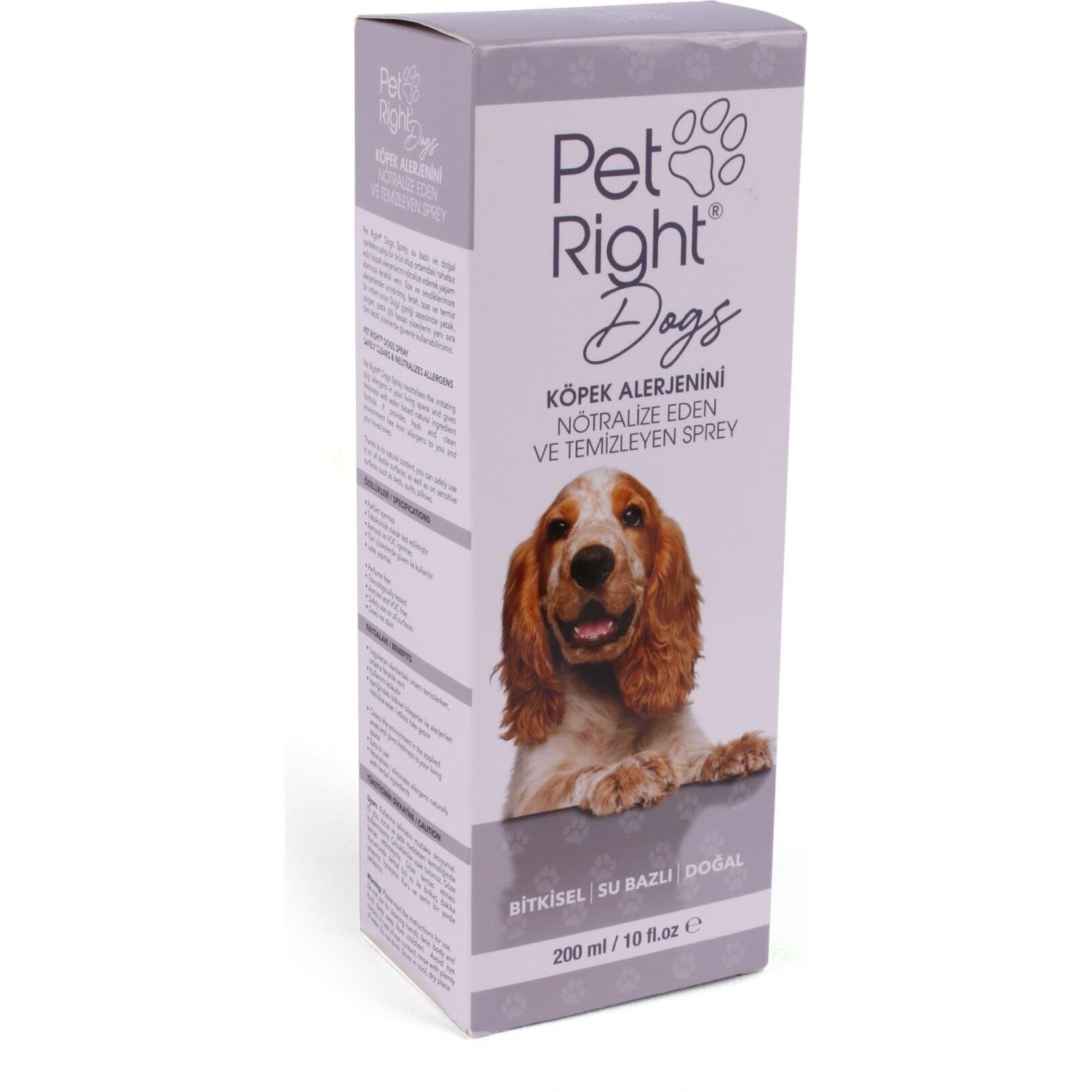 Pet Right Dogs Köpek Alerjinini Nötralize Eden Sprey Petright Köpek Alerji Spreyi