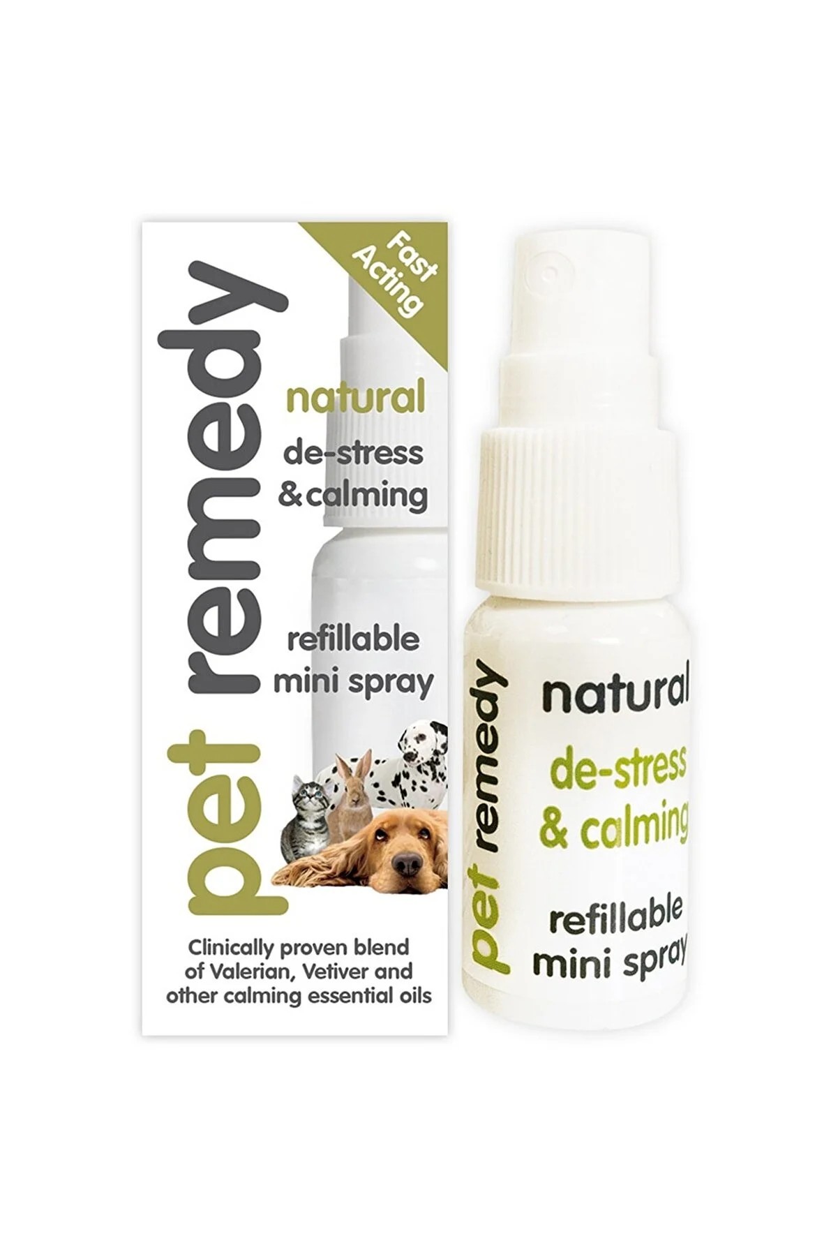 Pet Remedy Kediler ve Köpekler için Doğal Stres ve Sakinleştirici Mini Sprey 15ml