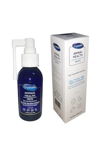 Crystalin Crystalin Animal Health Drops - Göz Kulak Ağız Yara Bakım Temizlik Solüsyonu 100 ML