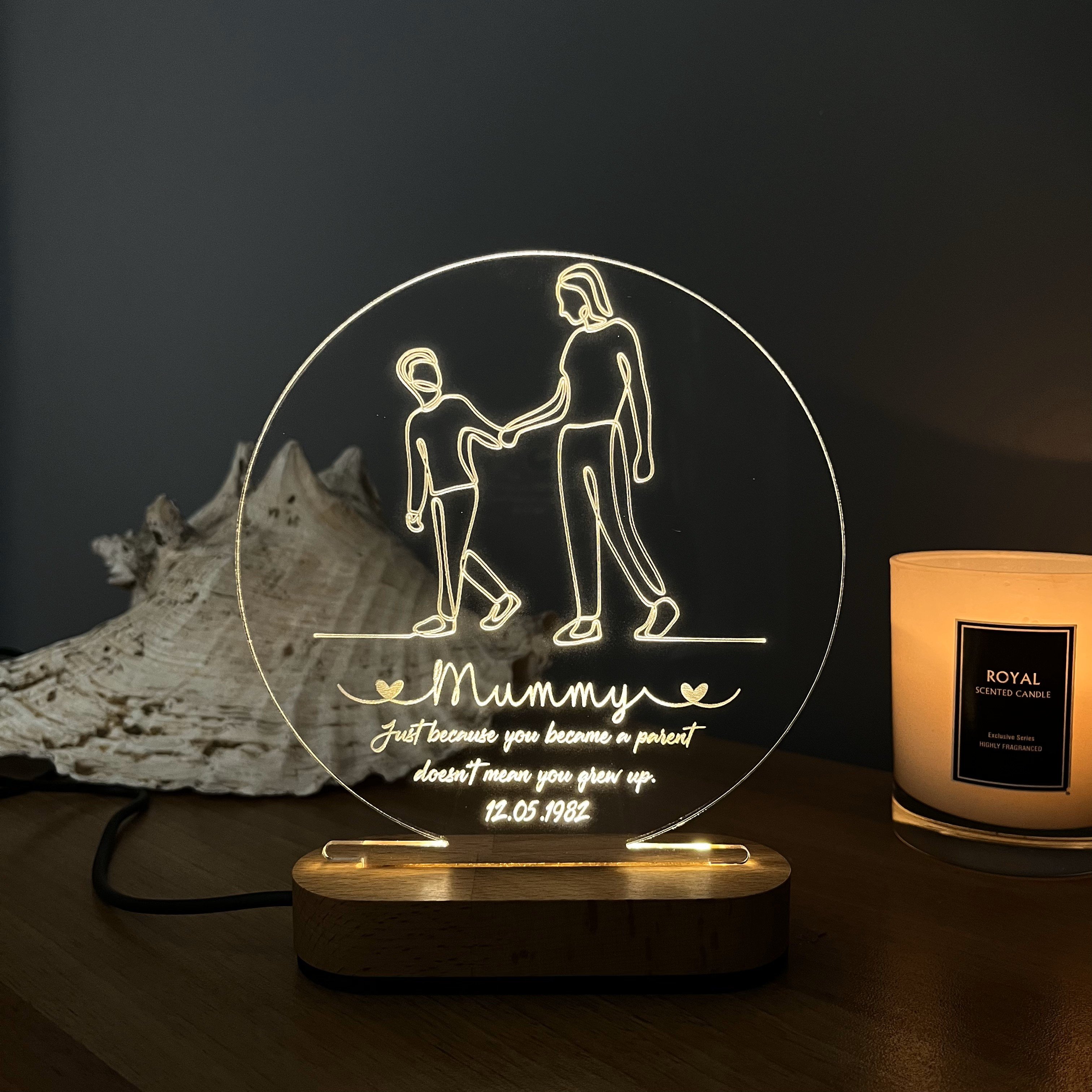 Kişiye Özel Anneler Günü Gece Lambası