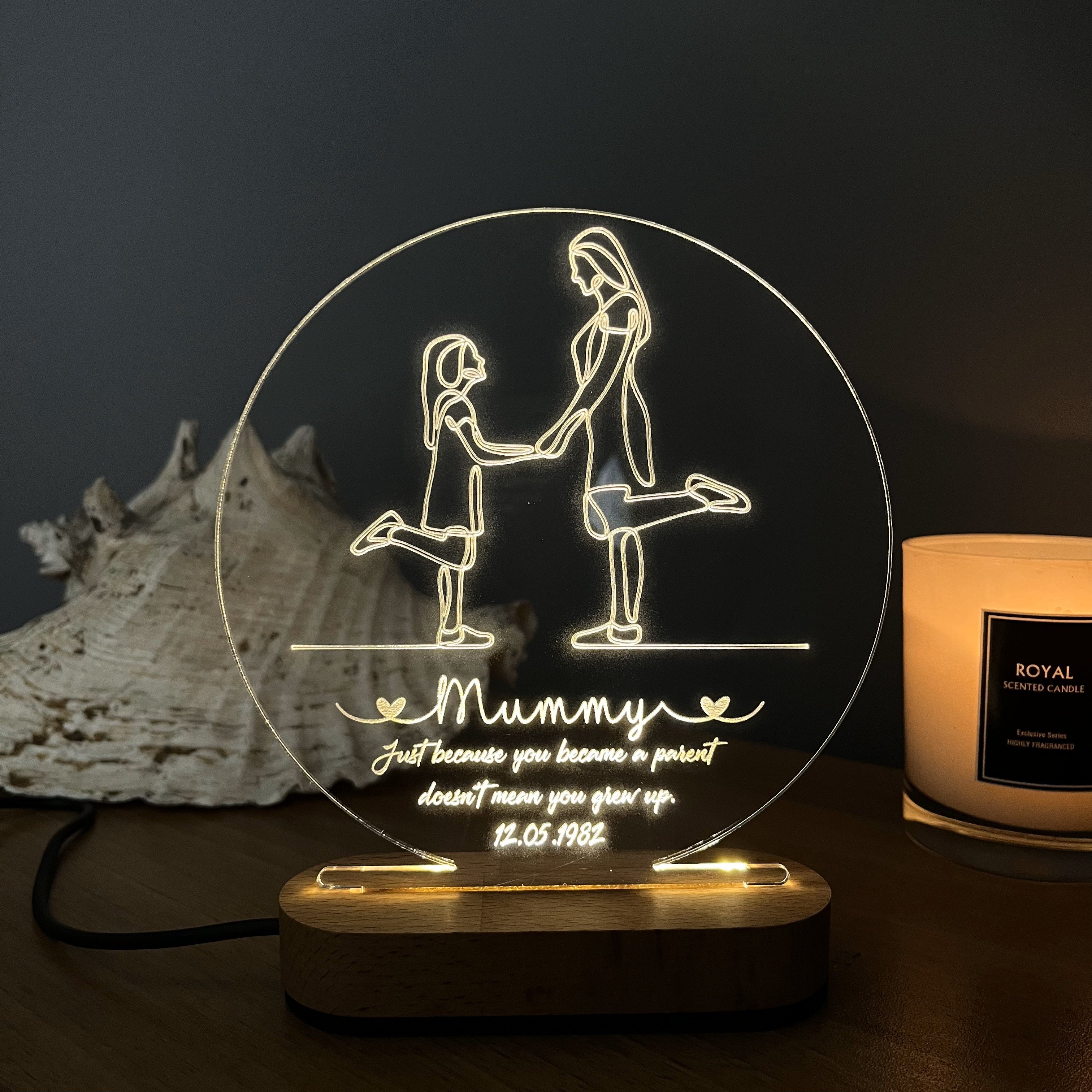 Kişiye Özel Anneler Günü Gece Lambası