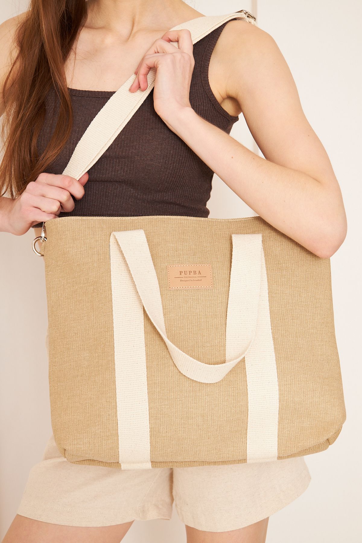 Yaga Large Tote Bag - Taba