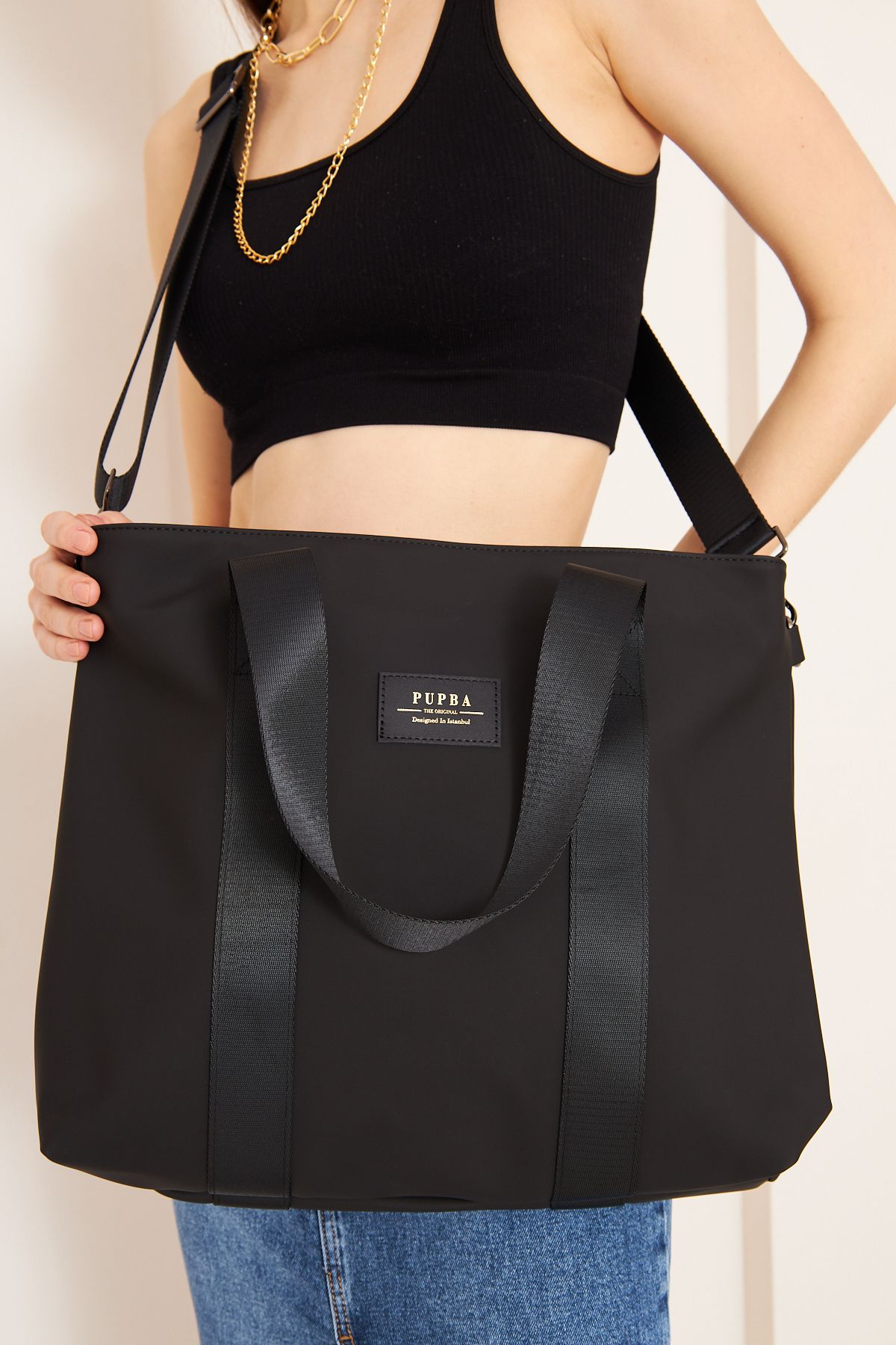 Yaga Large Tote Bag - PU Siyah