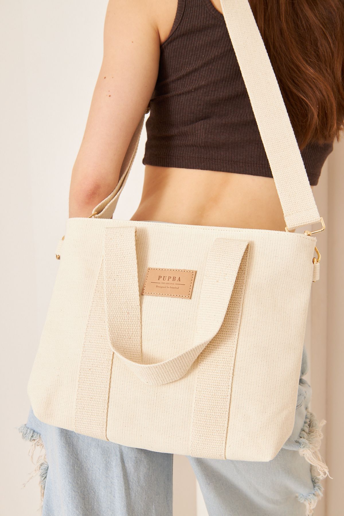 Yaga Tote Bag - Krem